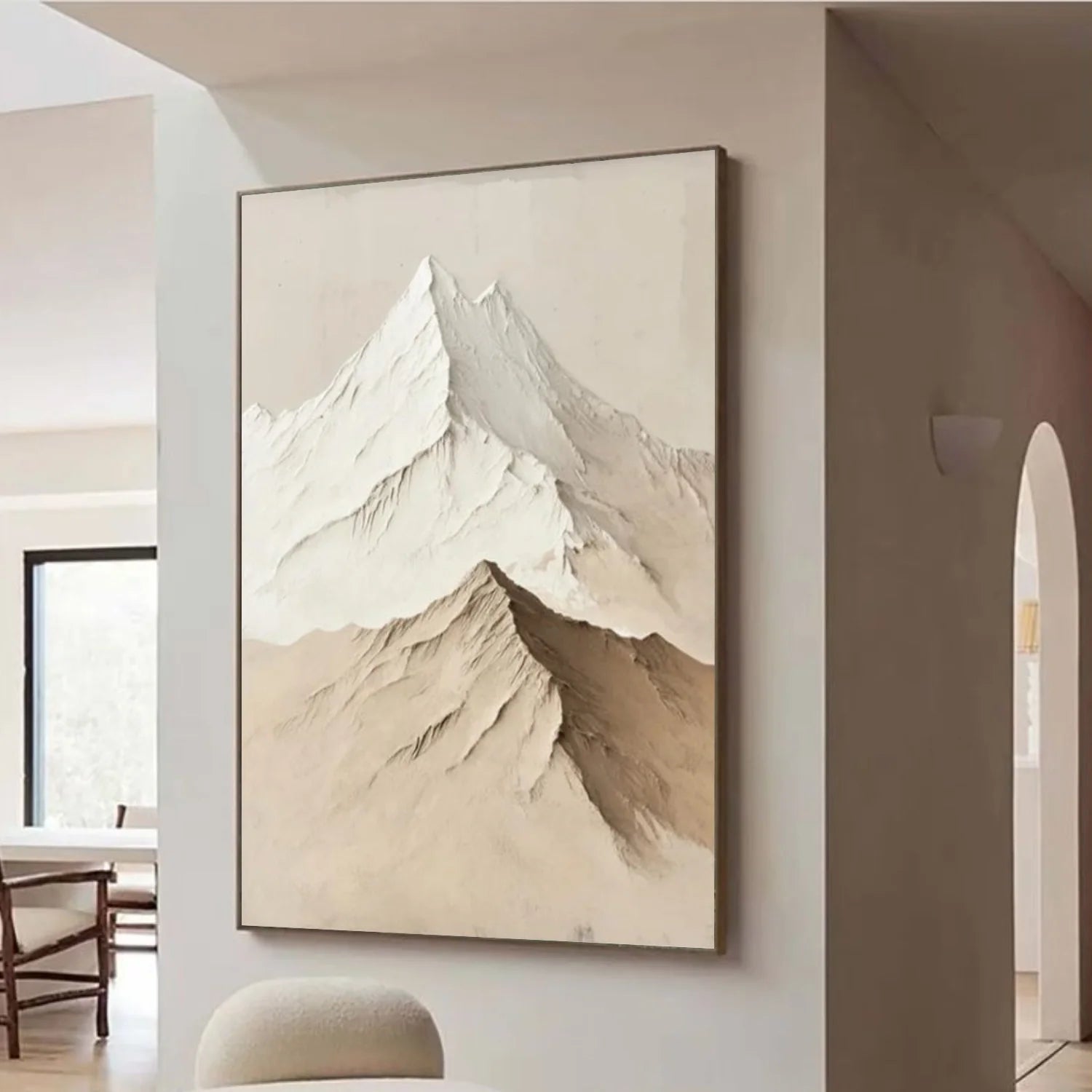 Minimalist Mountain Textured Canvas Art #MM351