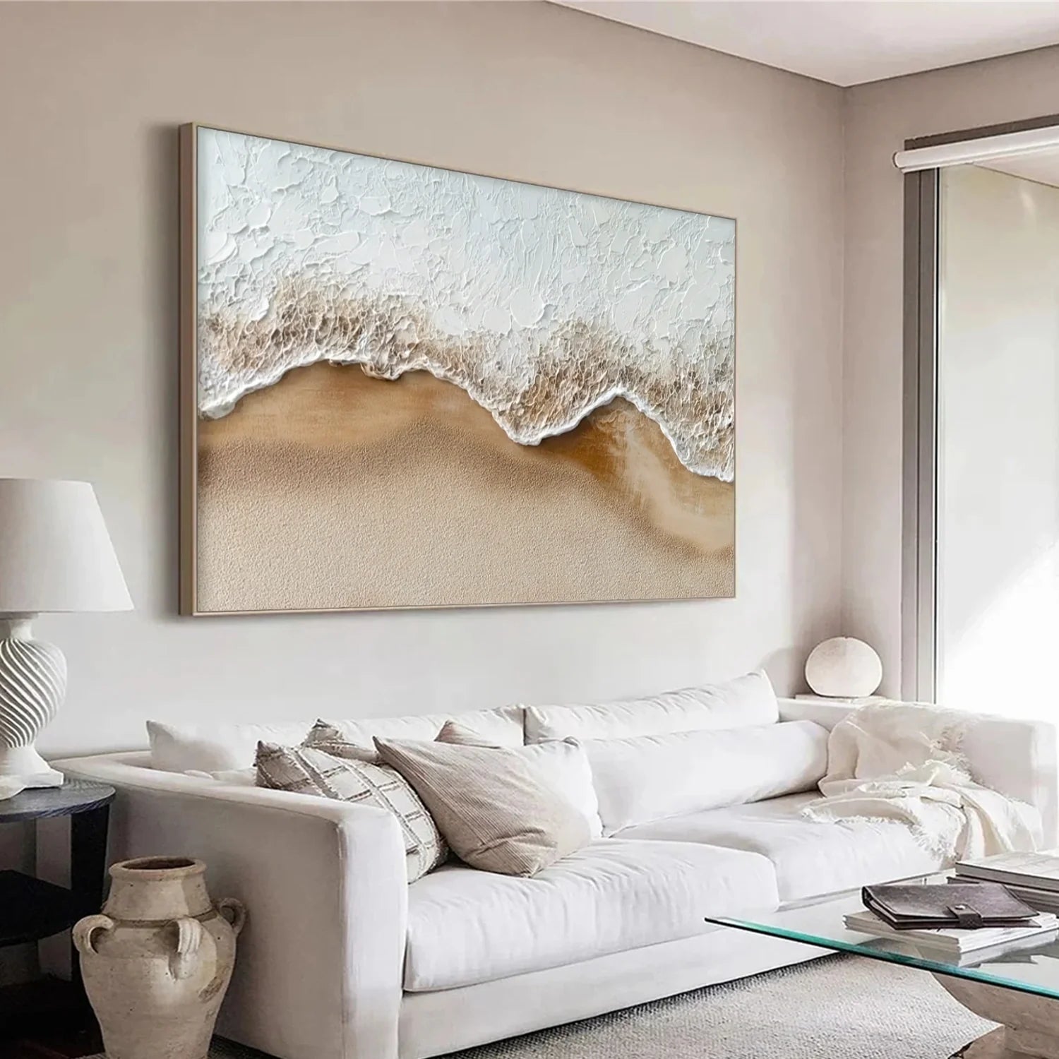 Sea & Sky Abstract Textured Wall Art #MS213