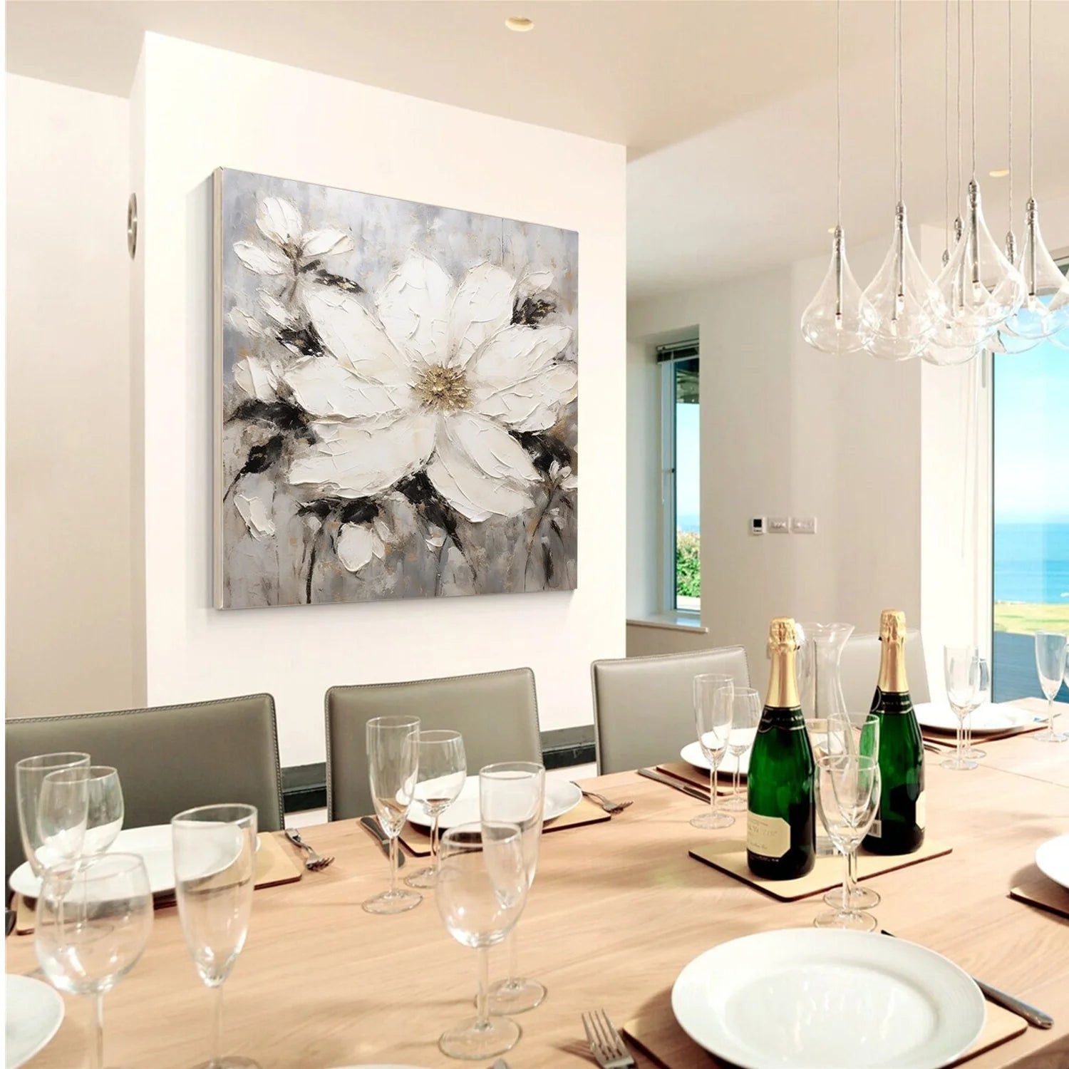 Flower & Tree Abstract Textured Wall Art #ML108