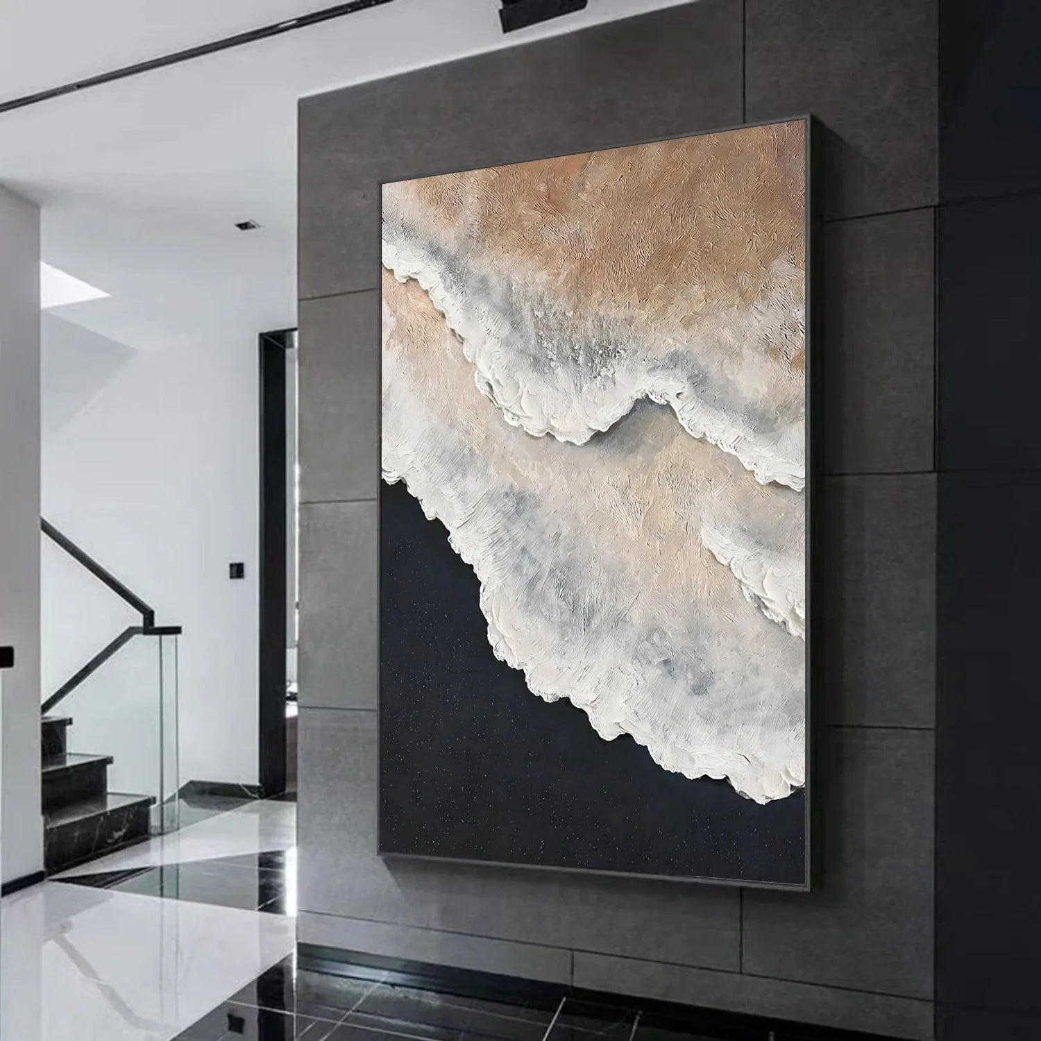 Sea & Sky Abstract Textured Wall Art #MS270