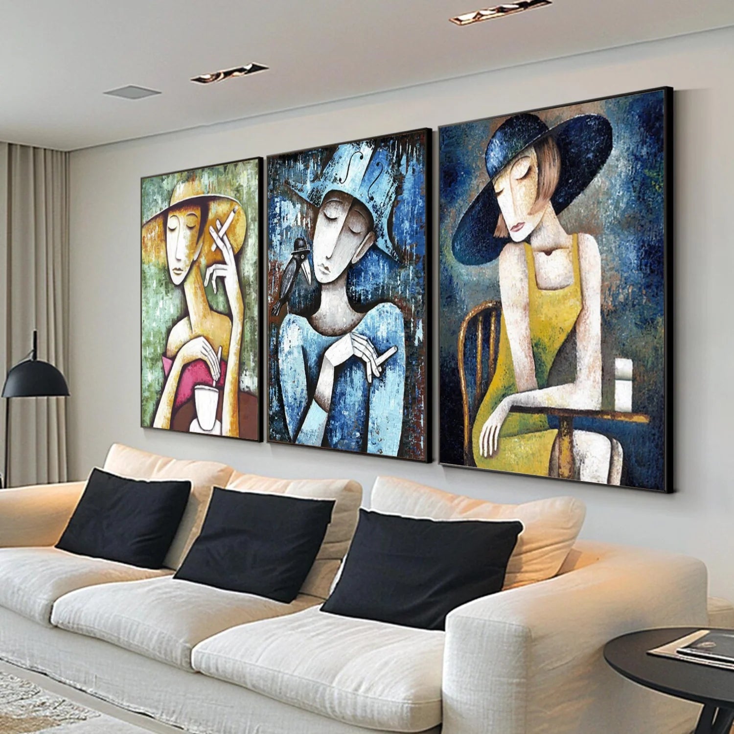 Abstract Portrait Wall Art Set of 3 #AP086