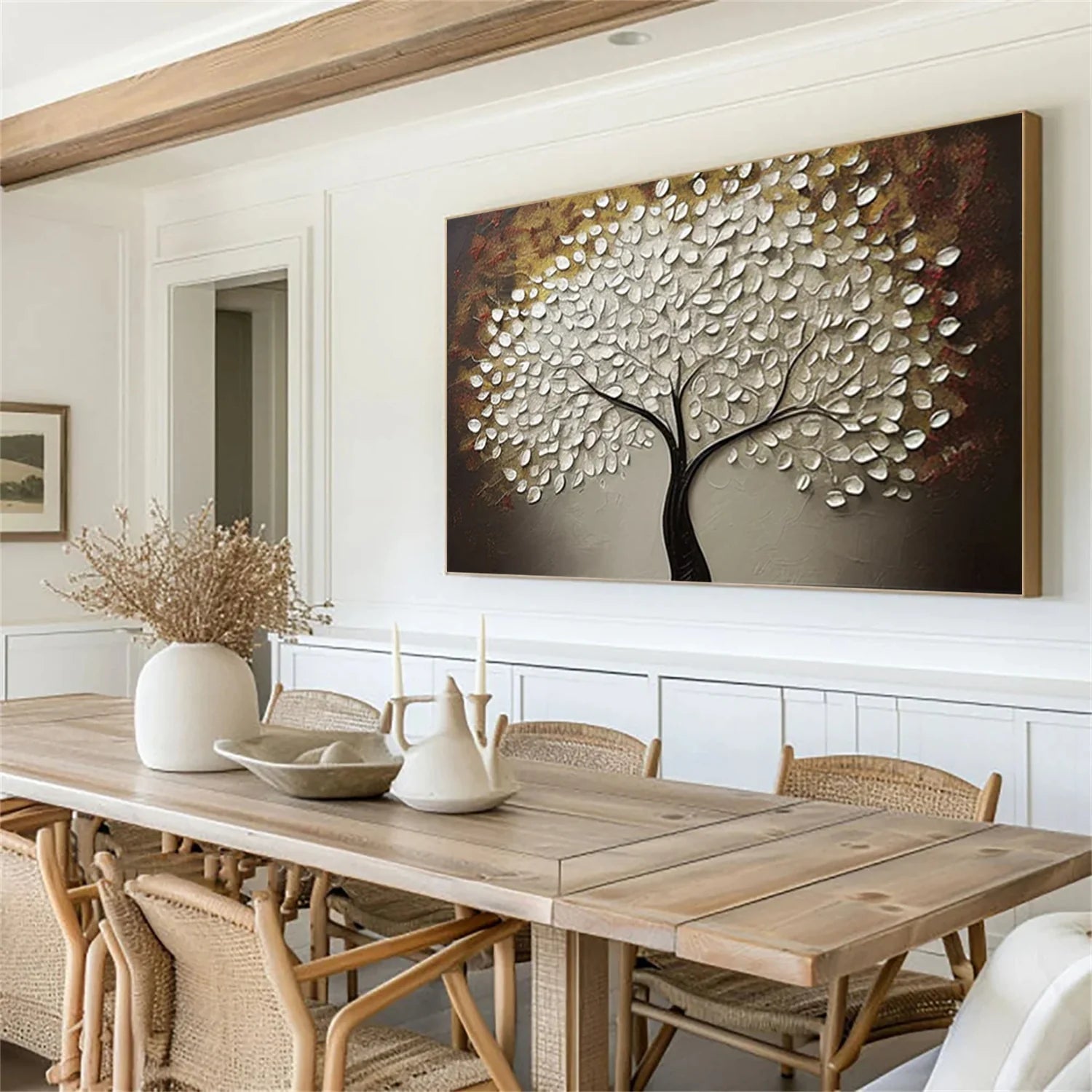Flower & Tree Abstract Textured Wall Art #ML145
