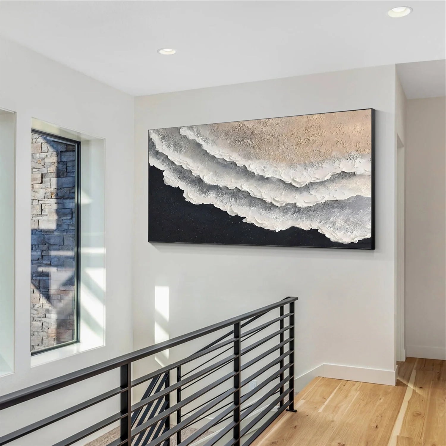 Sea & Sky Abstract Textured Wall Art #MS273