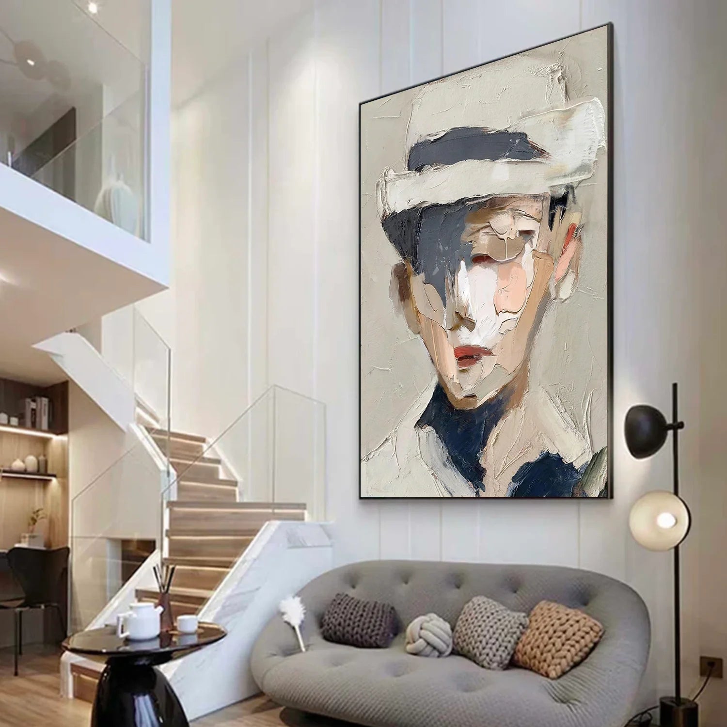 Abstract Portrait Textured Wall Art #AP120