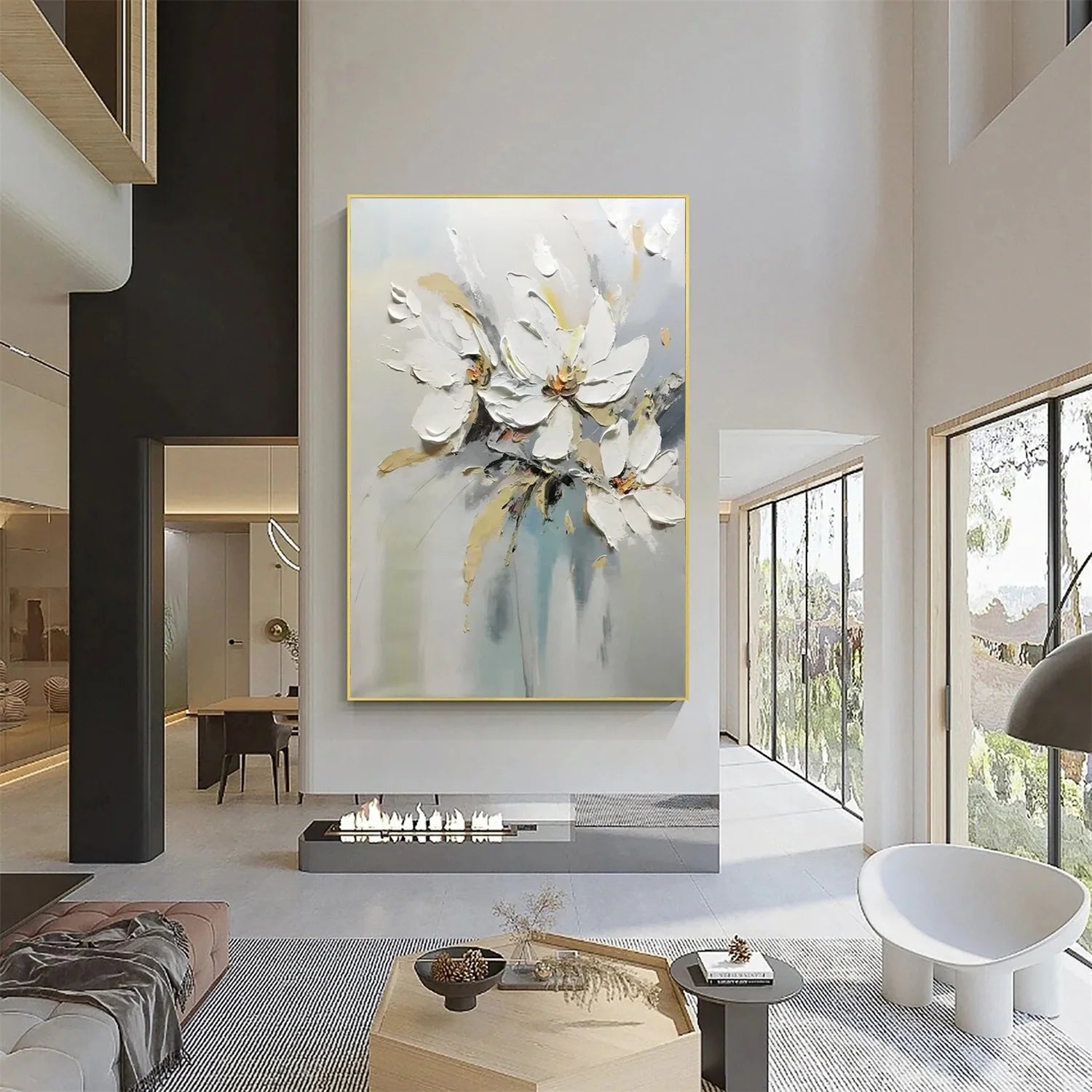 Flower & Tree Abstract Textured Wall Art #ML121