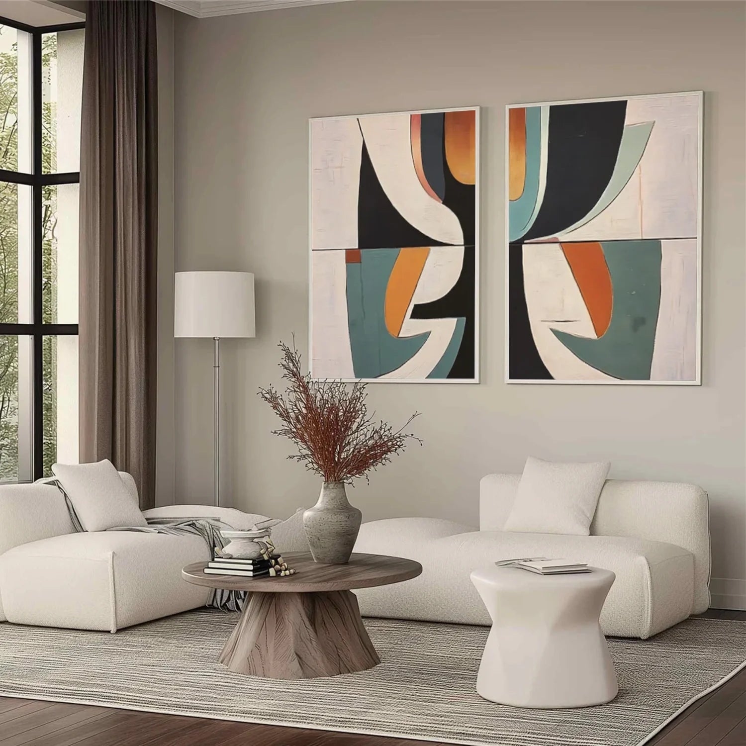 Abstract Canvas Art Set of 2 #WS729