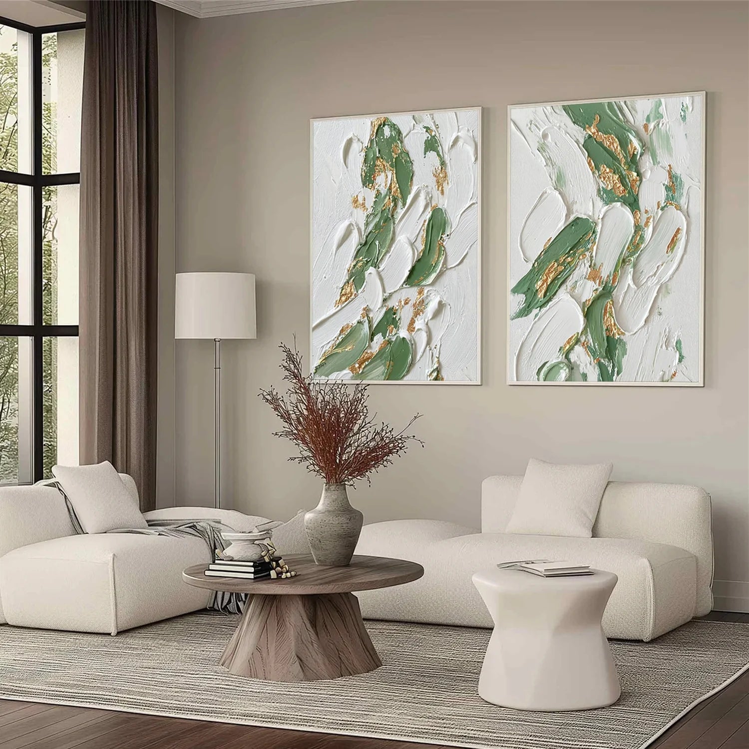 Abstract Textured Canvas Art Set of 2 #WS1002