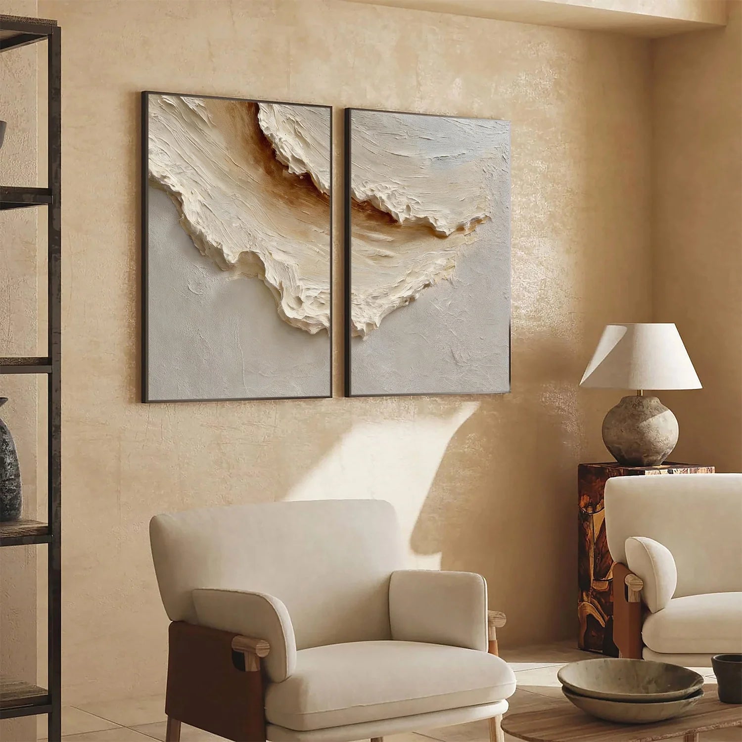 Sea & Sky Abstract Textured Wall Art Set of 2 #MS237