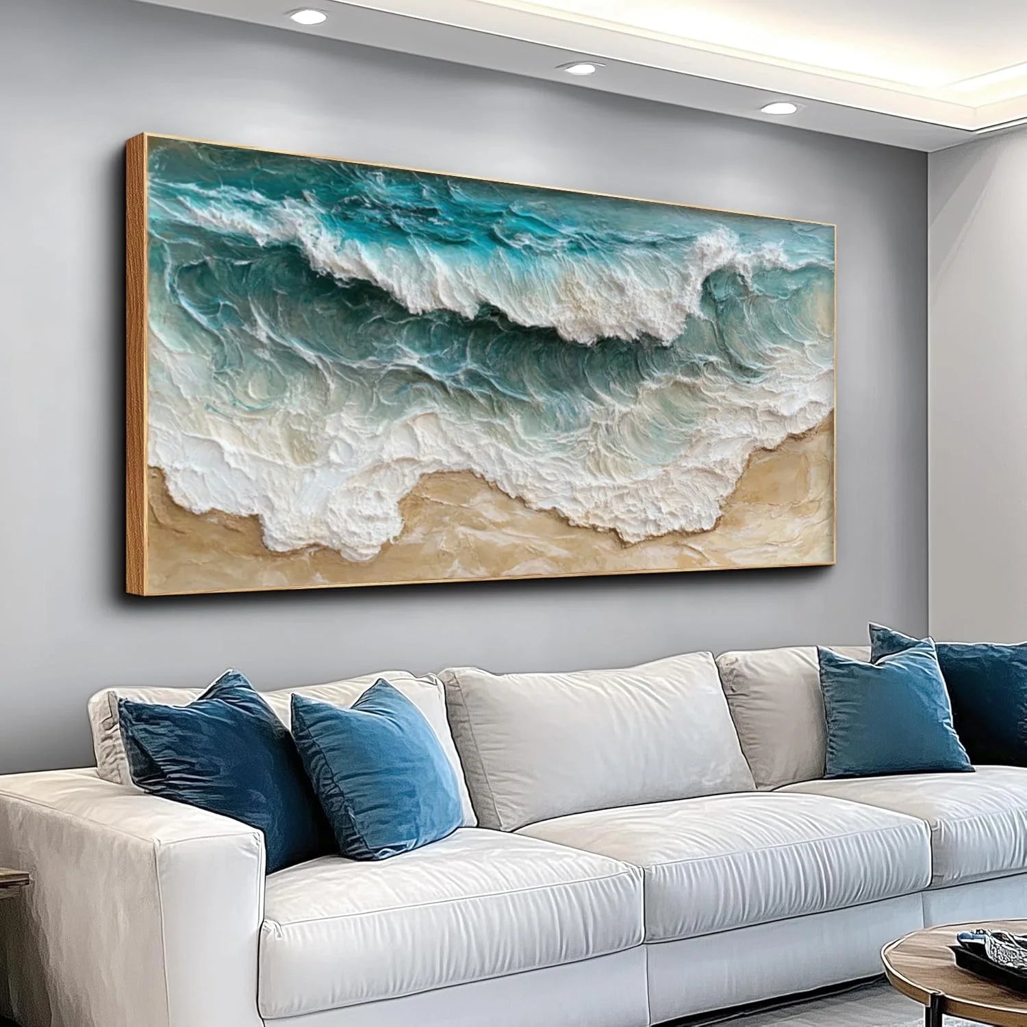 Sea & Sky Abstract Textured Wall Art #MS207