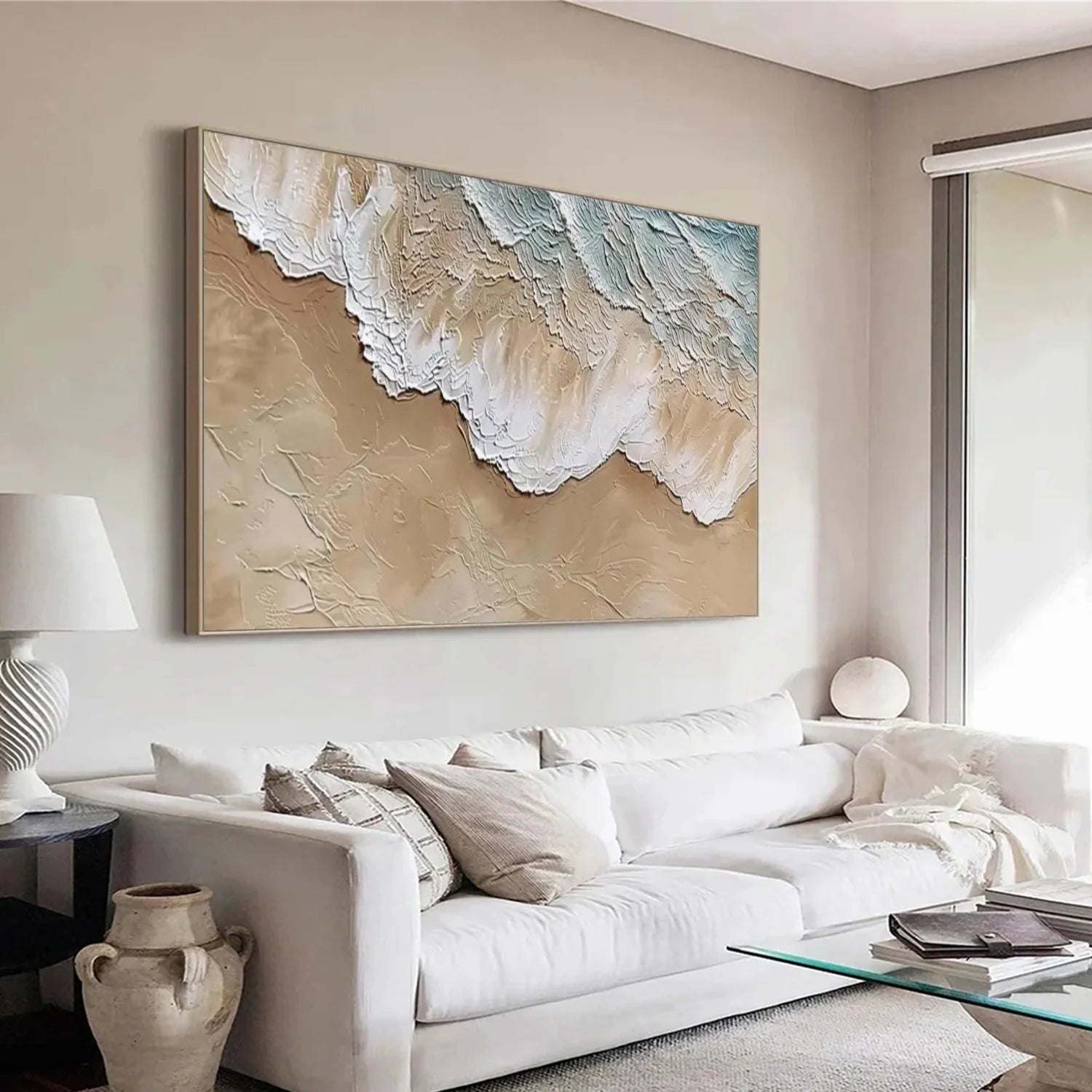 Sea & Sky Abstract Textured Wall Art #MS178