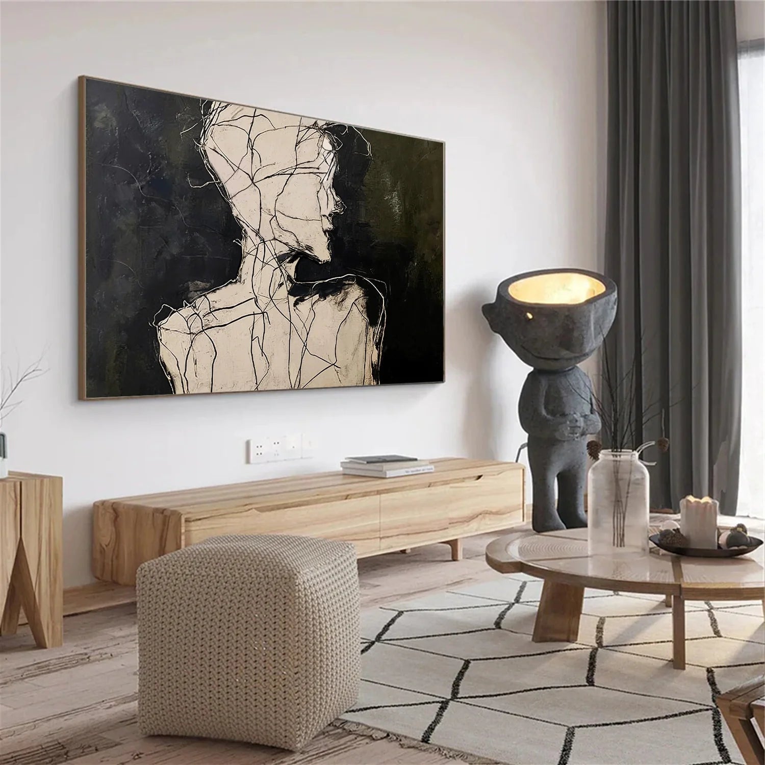 Abstract Portrait Wall Art #AP109