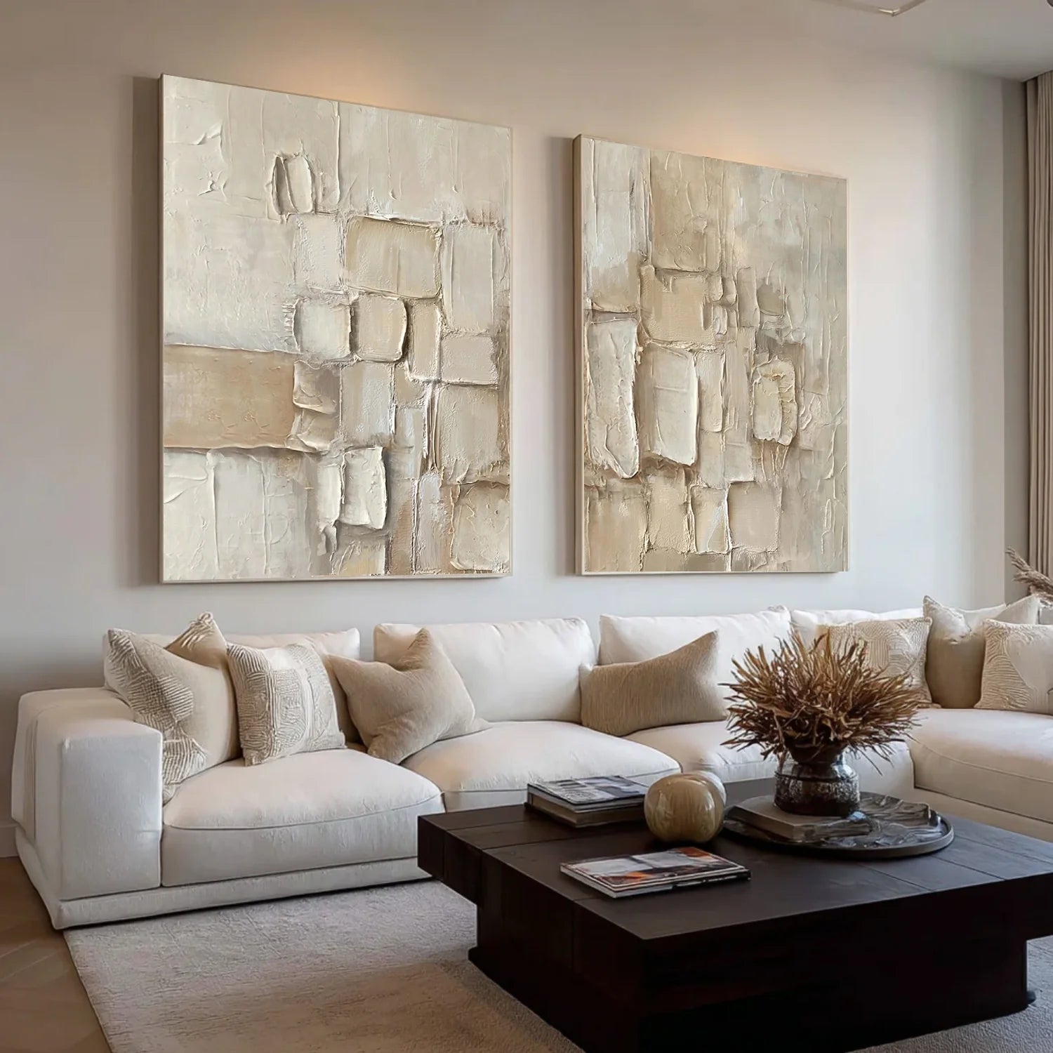 Abstract Textured Canvas Art Set of 2 #WS823