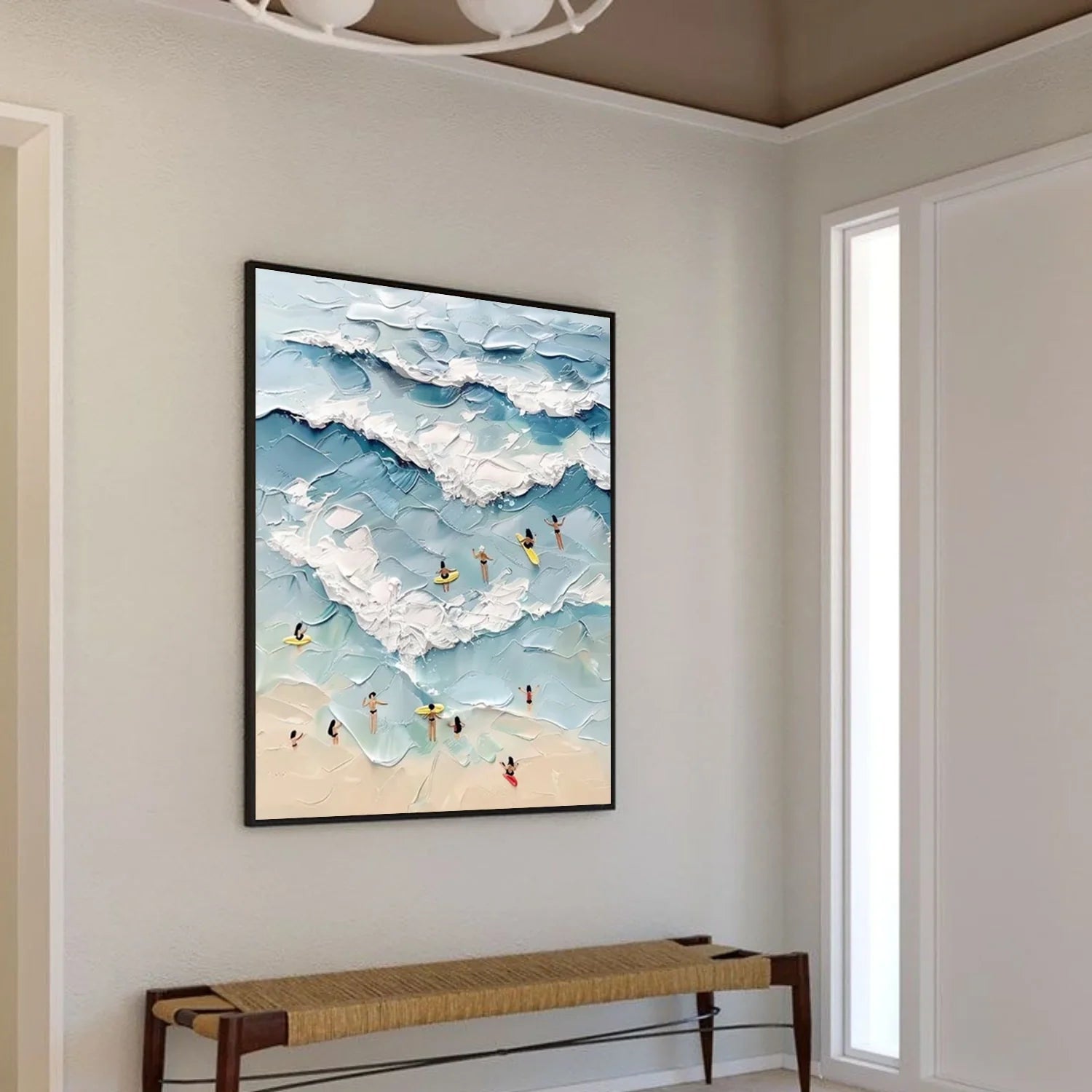 Surfing Sport Textured Wall Art #SA087