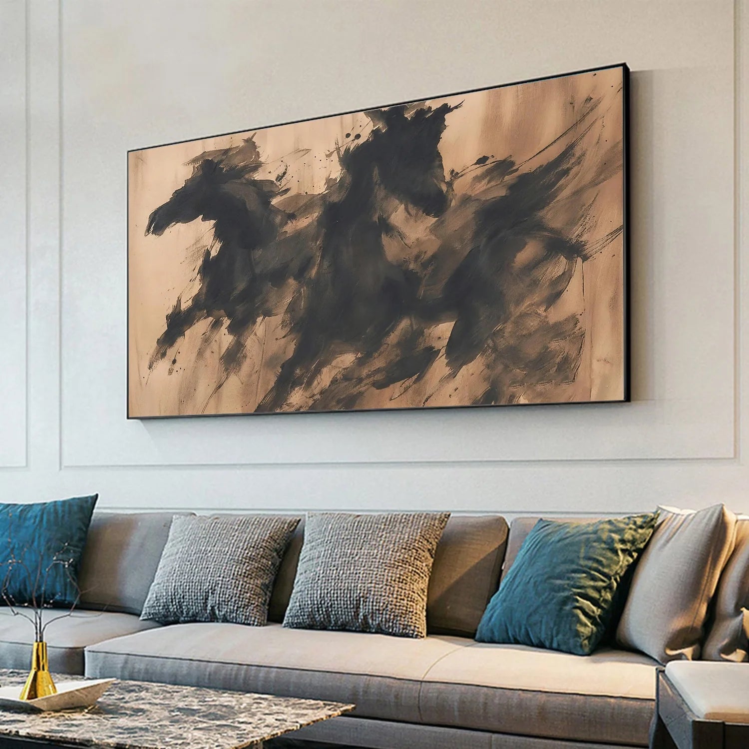 Abstract Animal Horse Wall Art #AL174