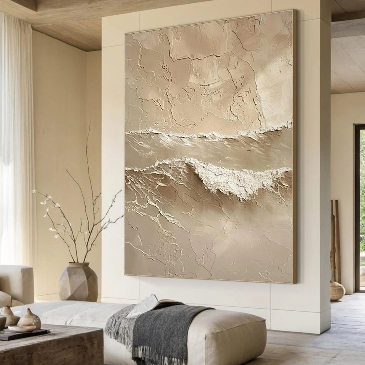 Sea & Sky Abstract Textured Wall Art #MS242