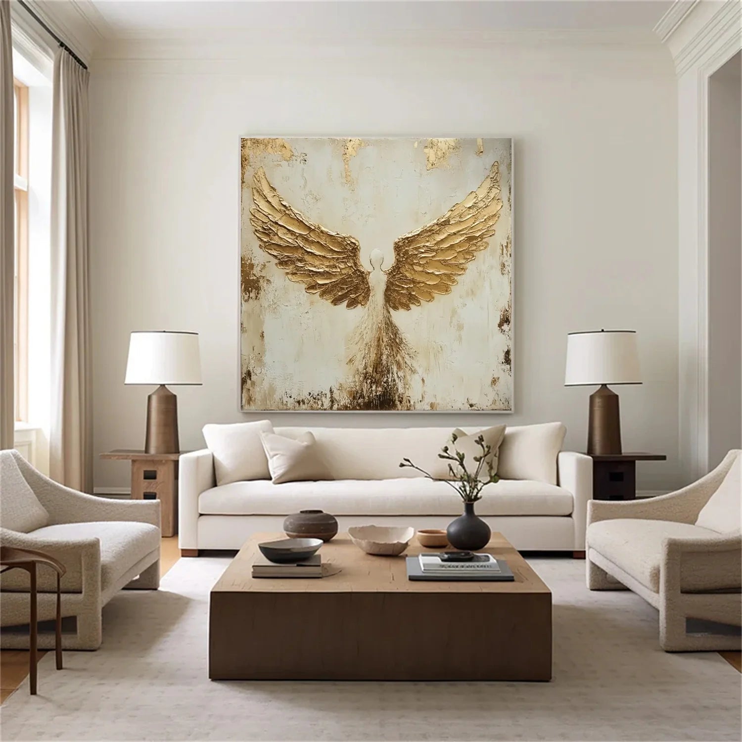 Abstract Angel Wing Textured Painting #AP045