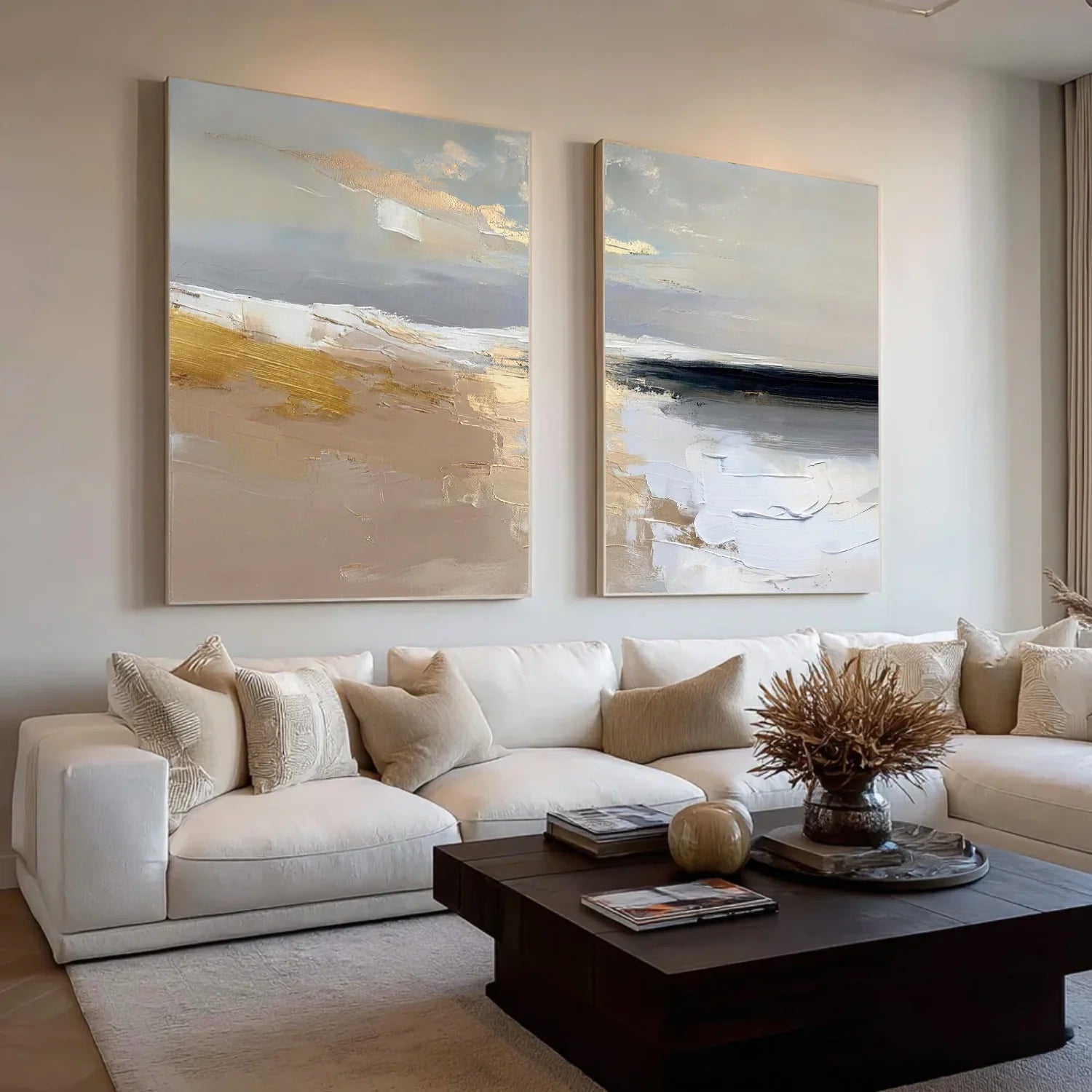 Sea & Sky Abstract Wall Art Set of 2 #MS224