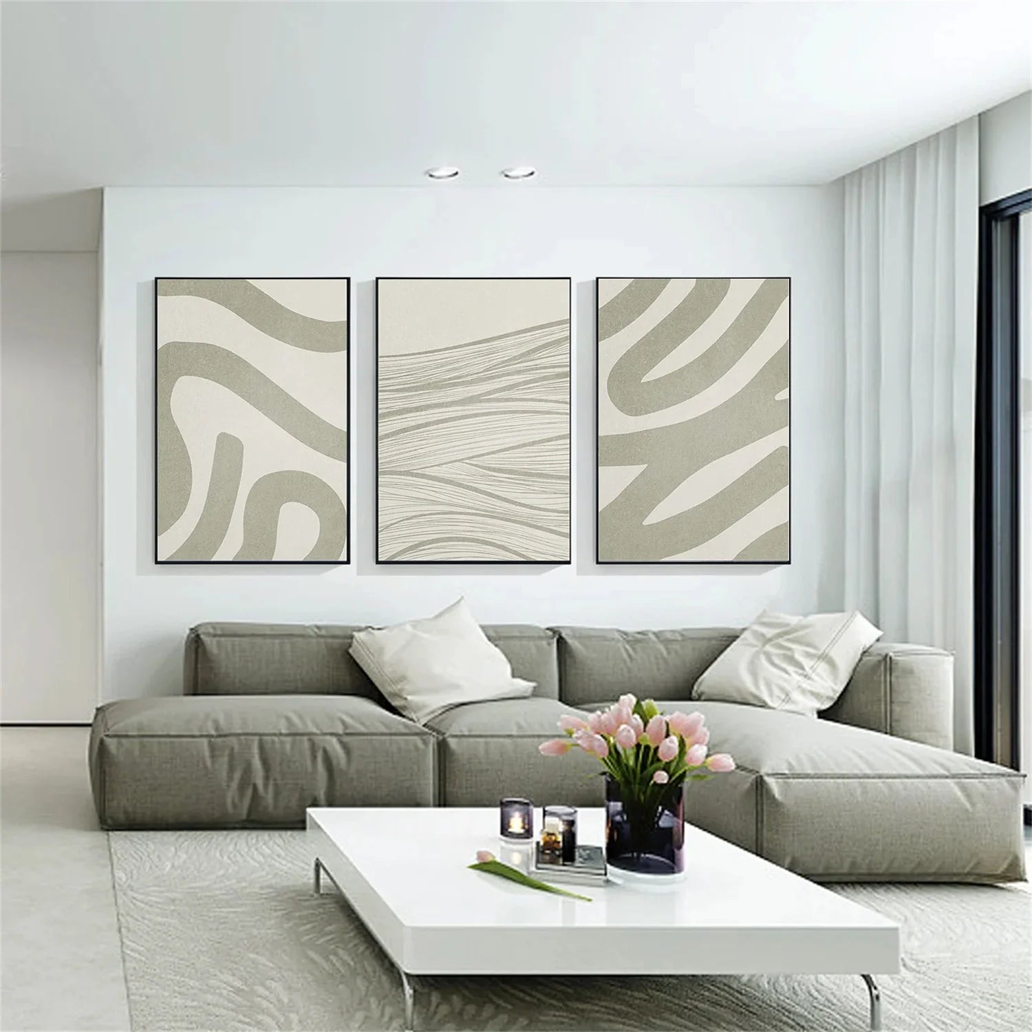 WABI SABI Abstract Tranquility Set of 3 #WS546