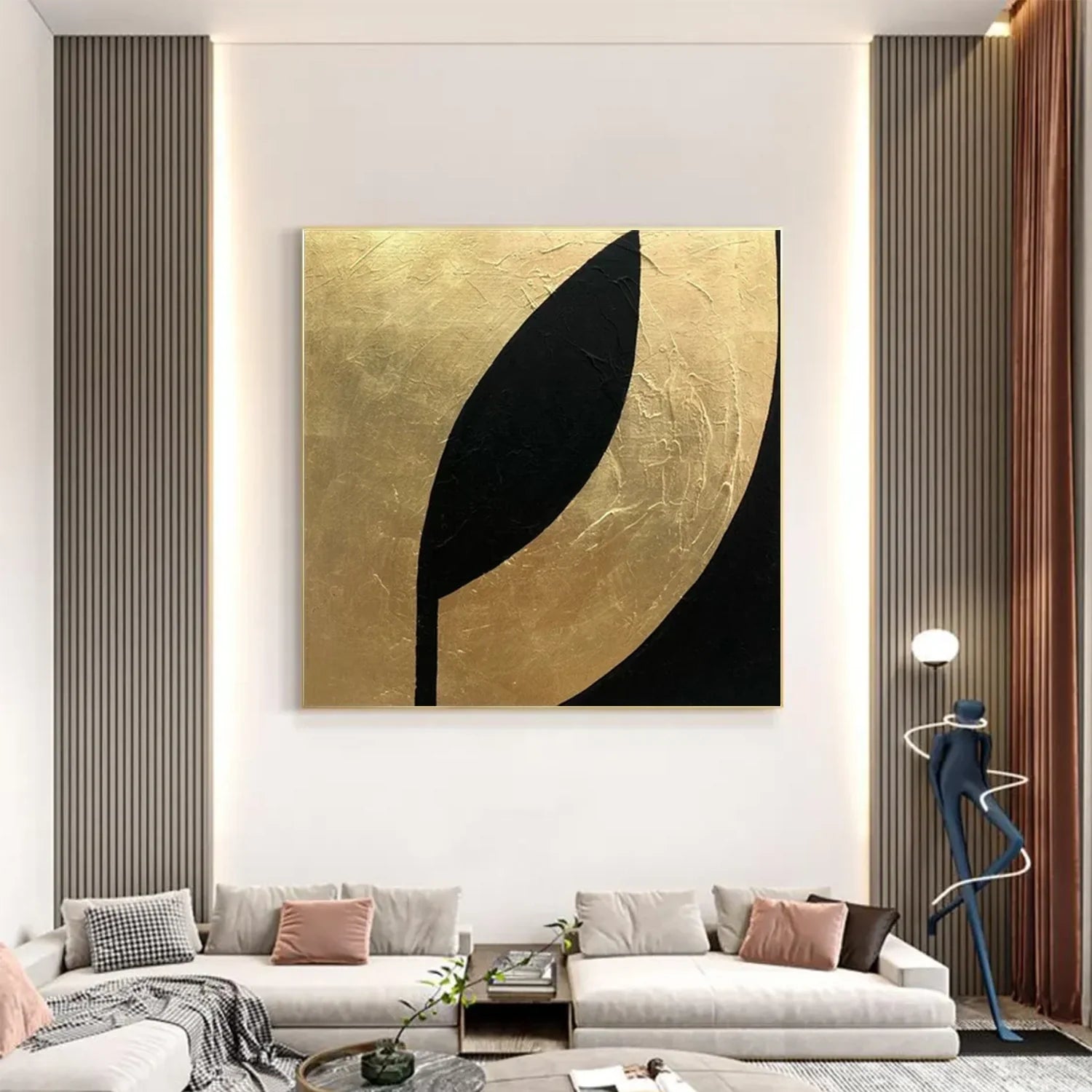 Black Minimalist Canvas Art #MZ110