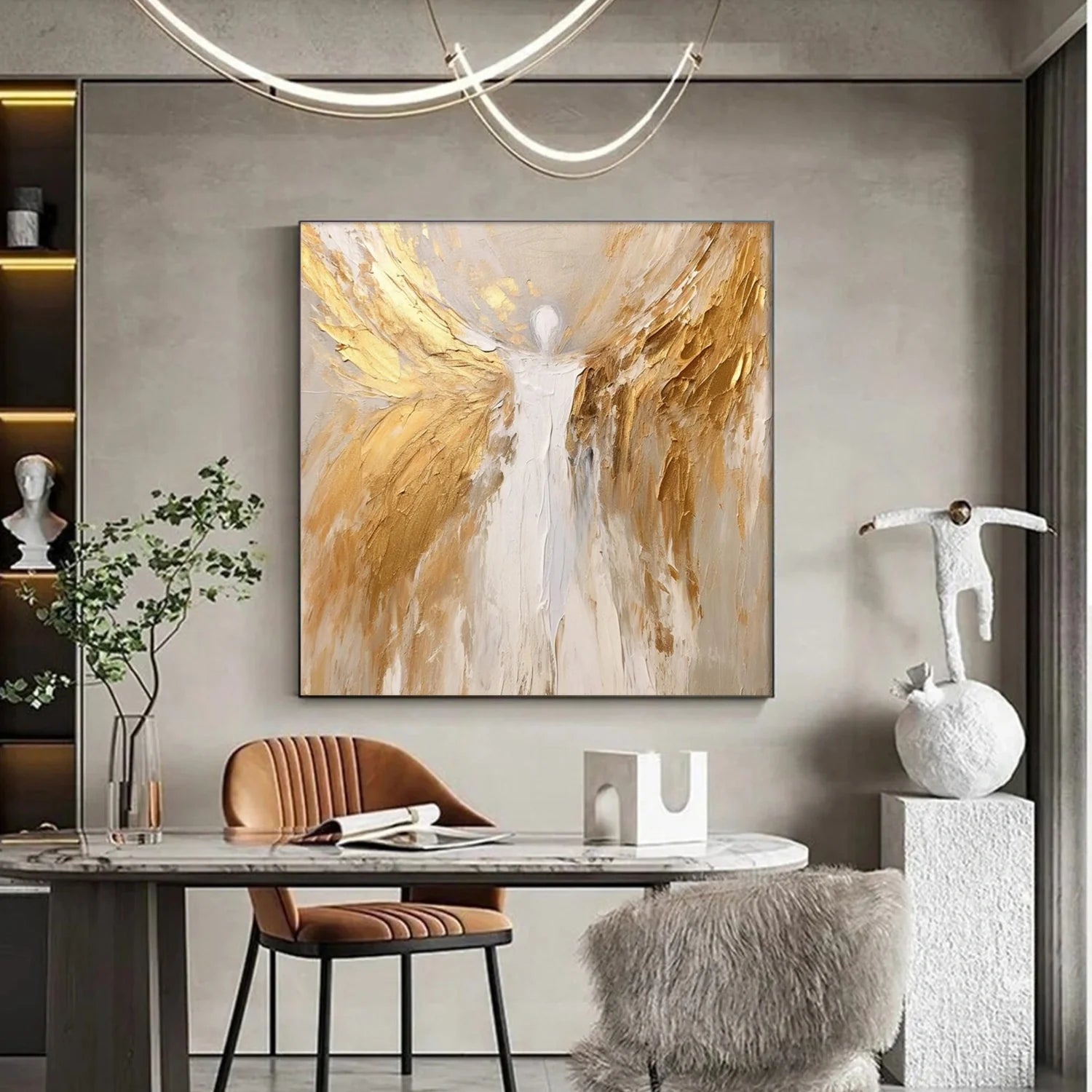 Abstract Angel Wing Textured Painting #AP049
