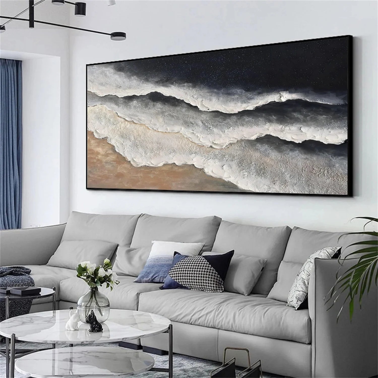 Sea & Sky Abstract Textured Wall Art #MS271