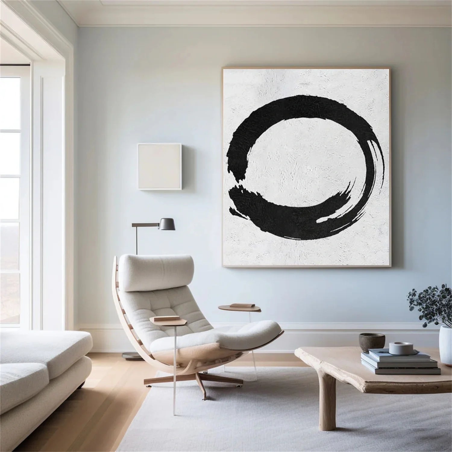 Black and White Minimalist Canvas Art #MZ113