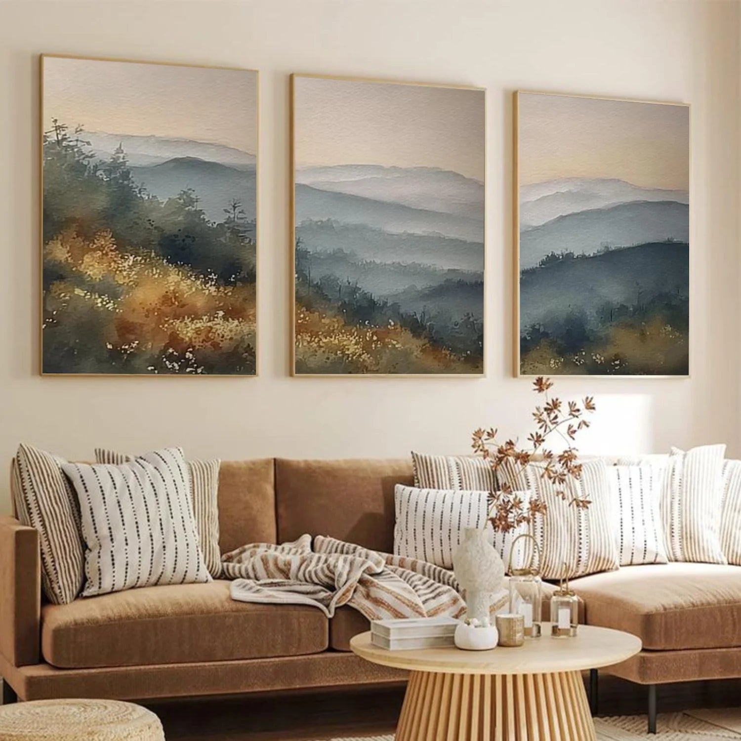 Flower & Tree Abstract Wall Art Set of 3 #ML156