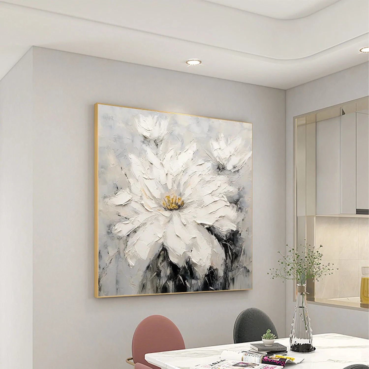 Flower & Tree Abstract Textured Wall Art #ML109