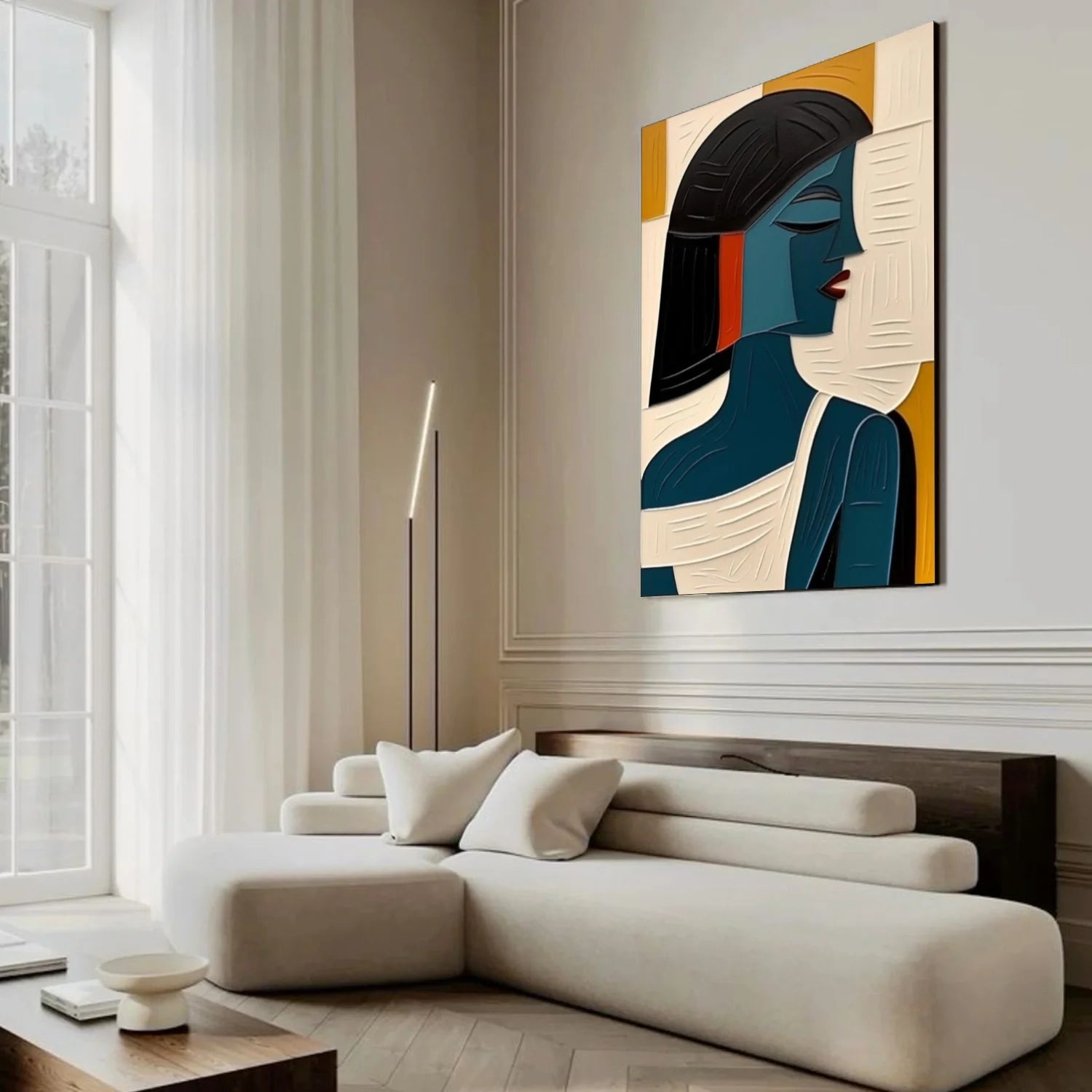 Abstract Portrait Textured Wall Art #AP069