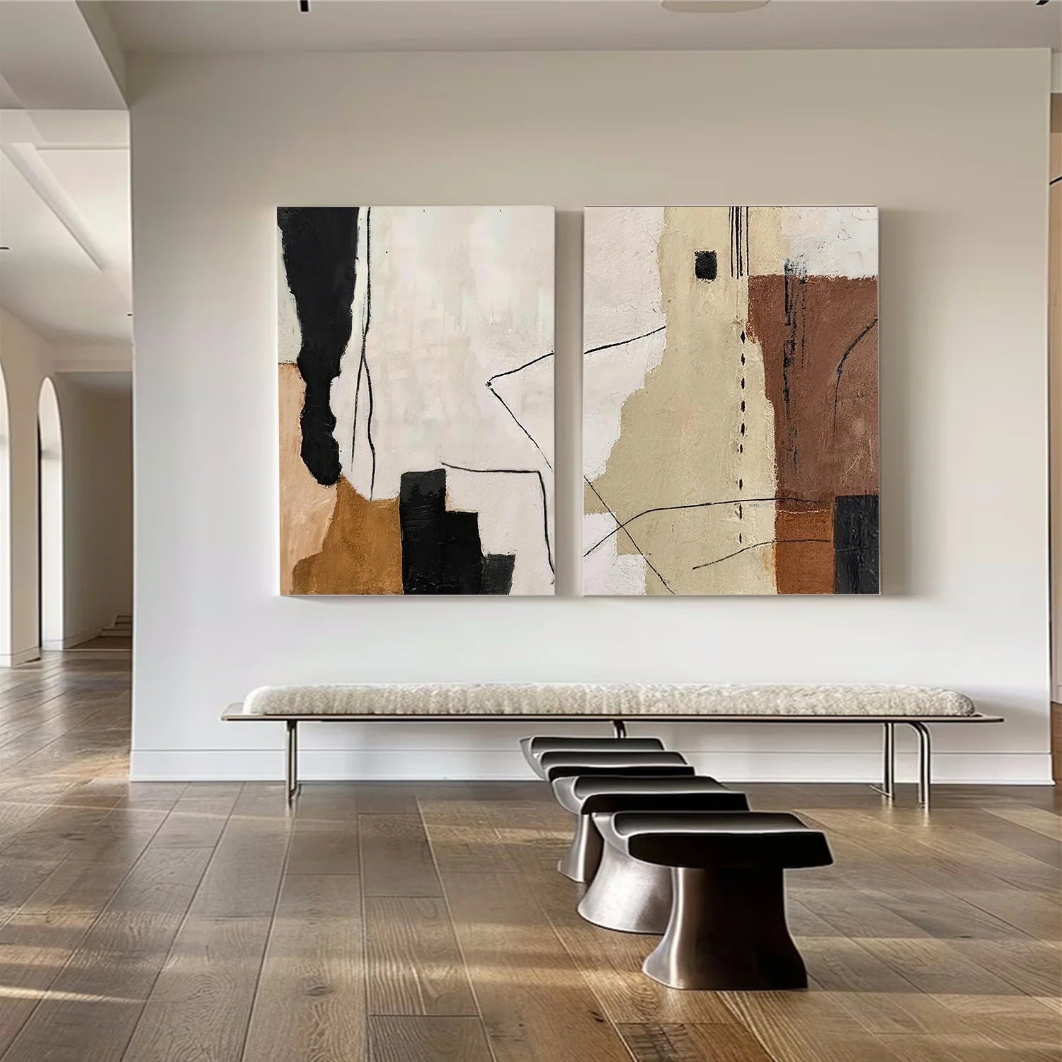 Abstract Canvas Art Set of 2 #WS1068