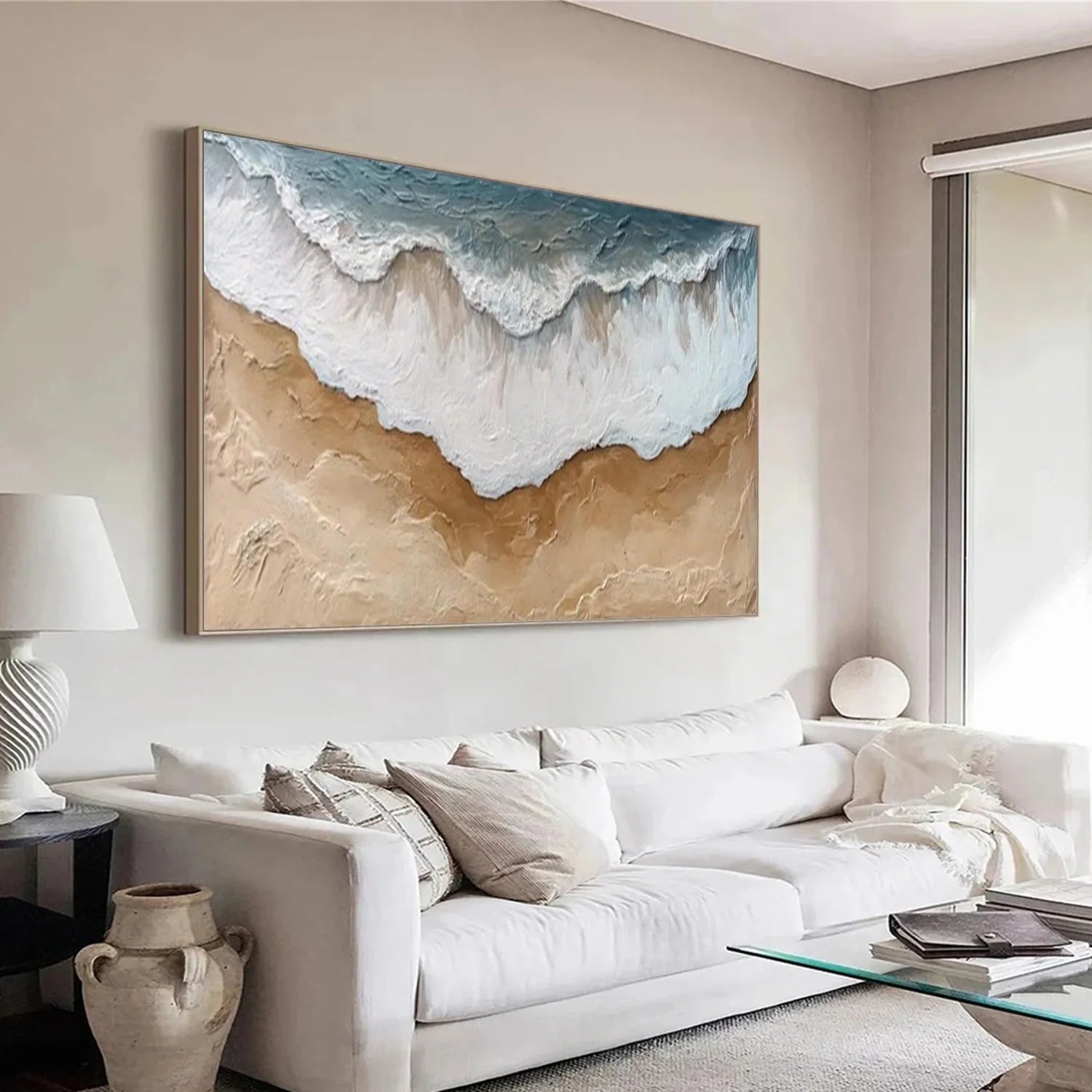 Sea & Sky Abstract Textured Wall Art #MS229