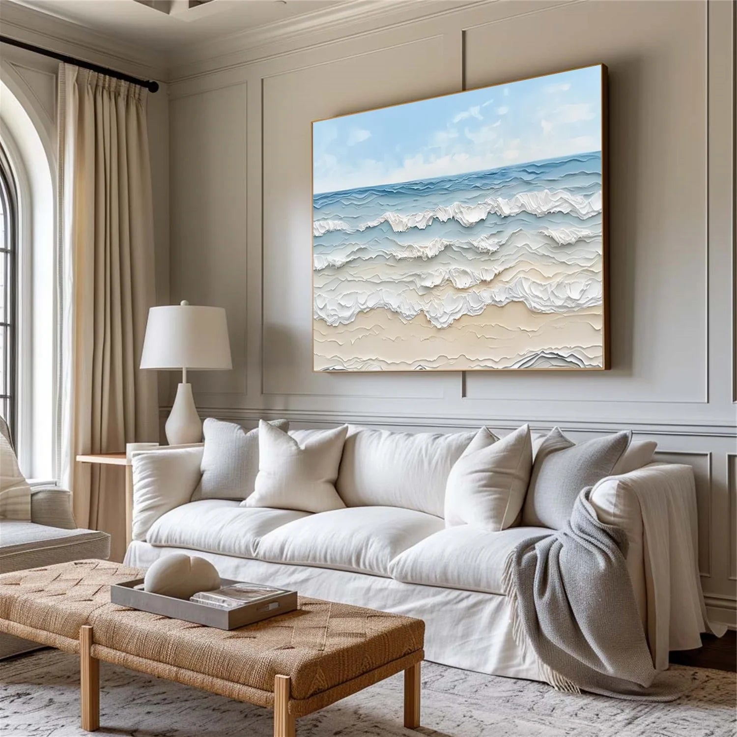 Sea & Sky Abstract Textured Wall Art #MS131