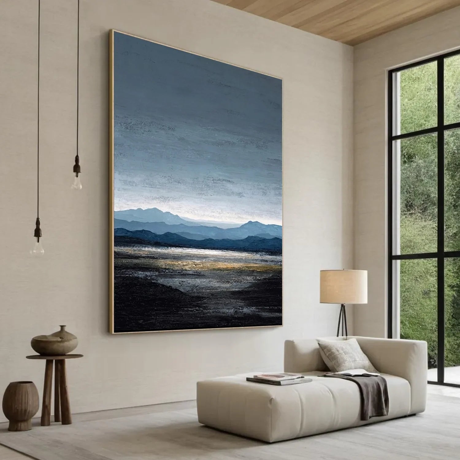 Abstract Mountain Canvas Art #MM396