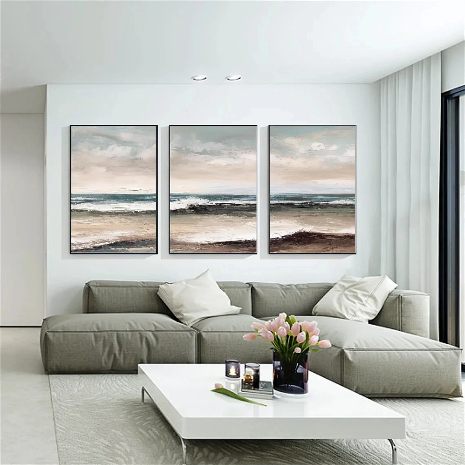 Sea & Sky Textured Art Set of 3 #MS110