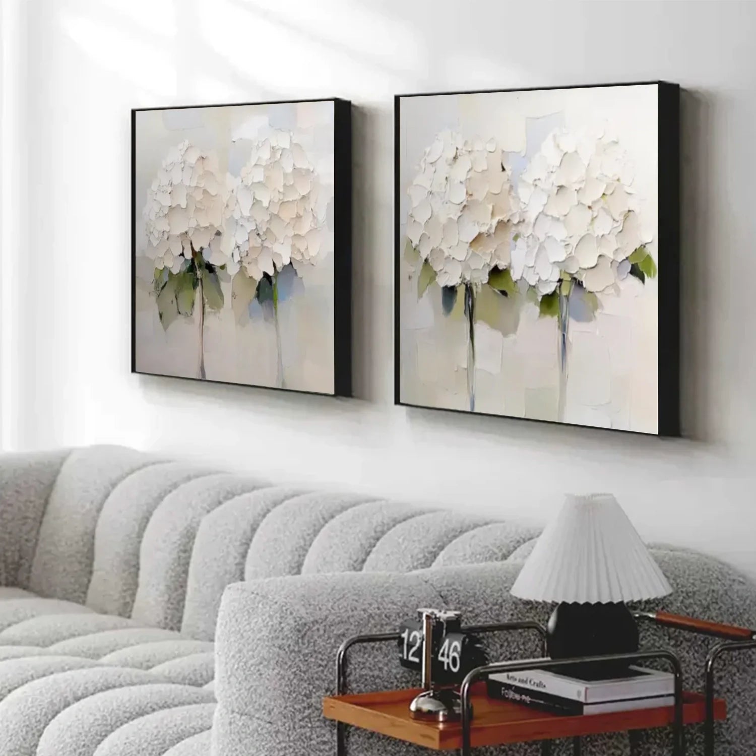 Flower & Tree Abstract Textured Wall Art Set of 2 #ML146