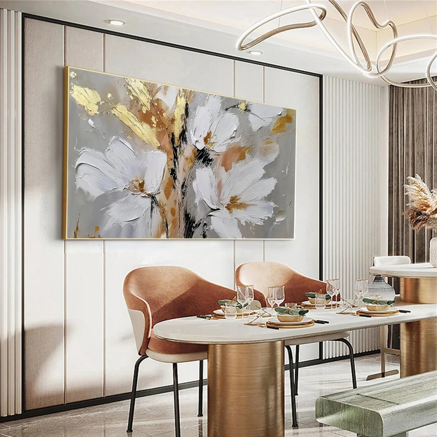 Flower & Tree Abstract Textured Wall Art #ML227