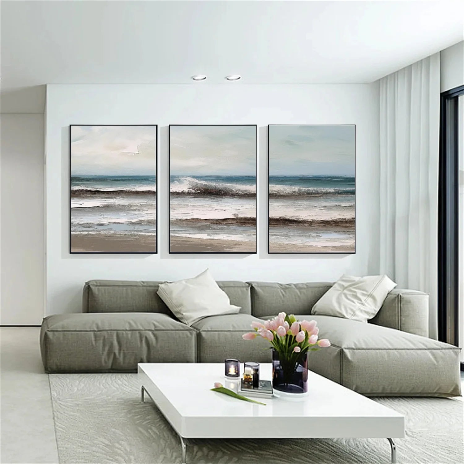 Sea & Sky Textured Art Set of 3 #MS109