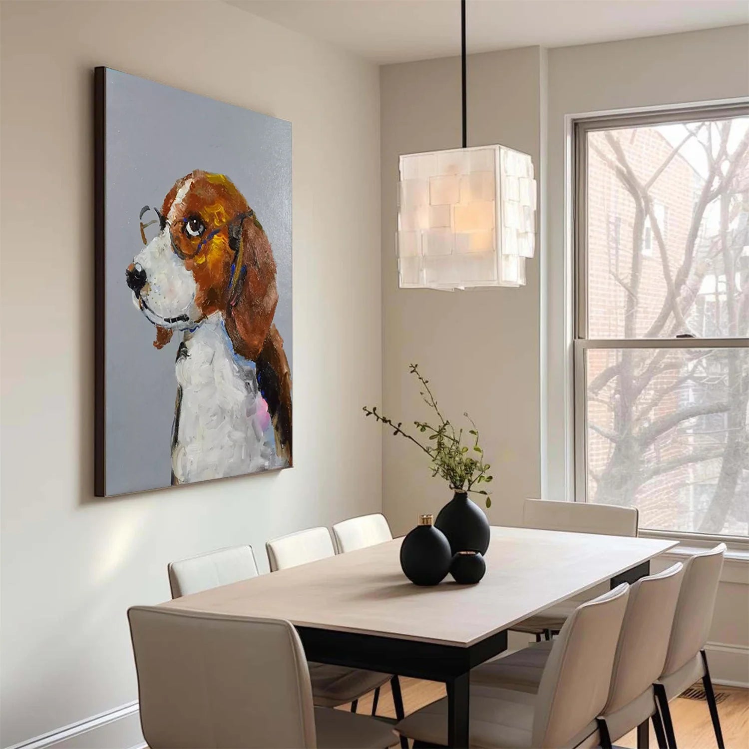 Abstract Animal Dog Wall Art #AL101