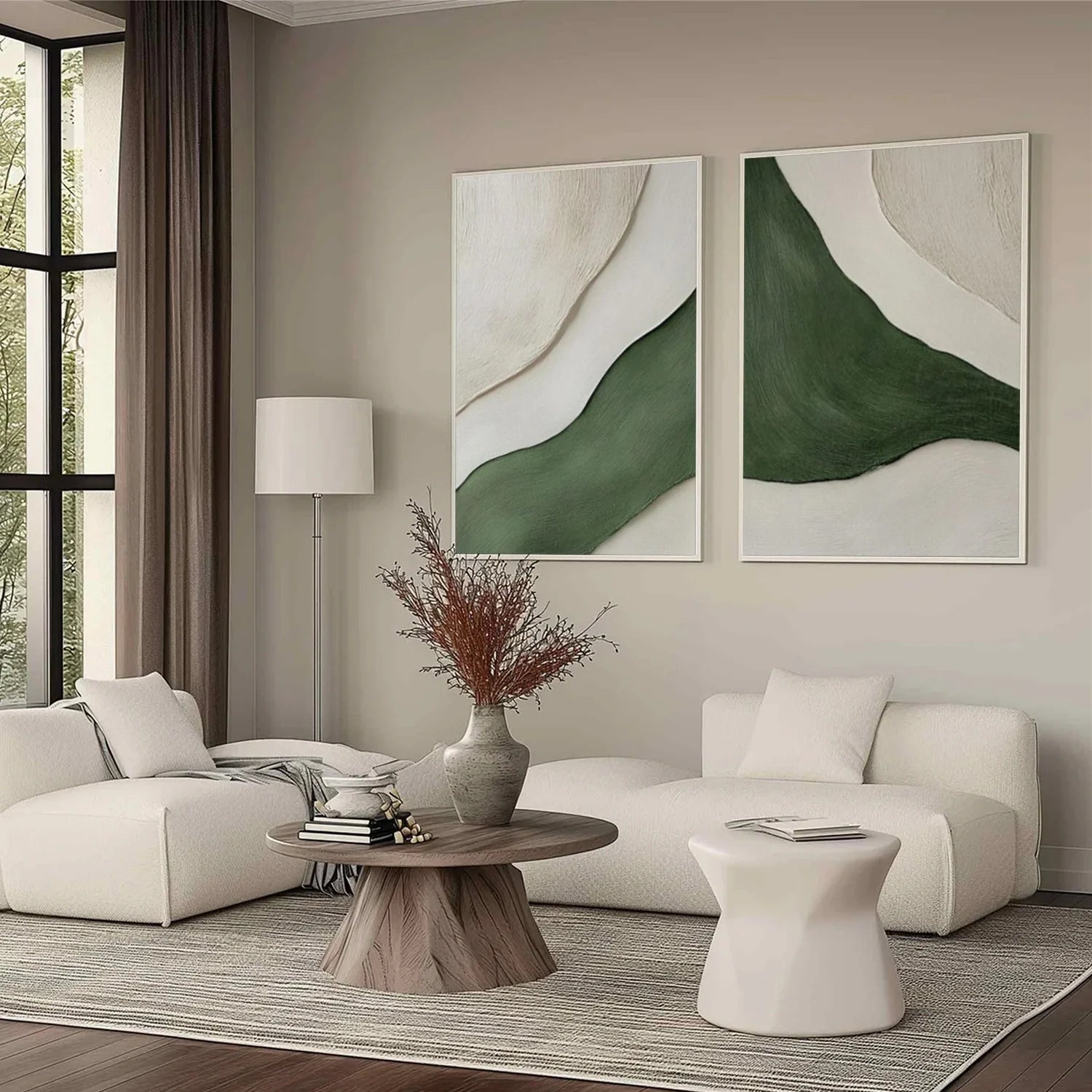Minimalist Textured Canvas Art Set of 2 #MM347