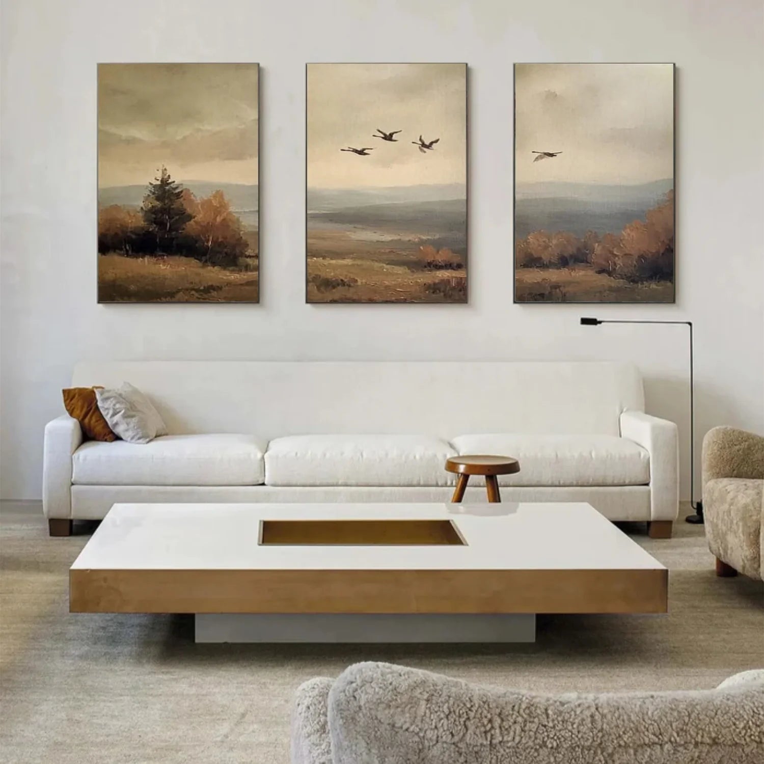 Flower & Tree Abstract Wall Art Set of 3 #ML154