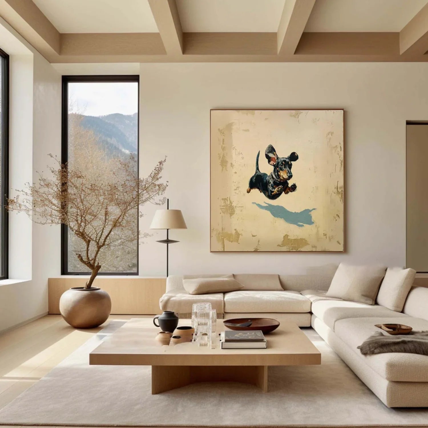 Abstract Animal Dog Wall Art #AL162
