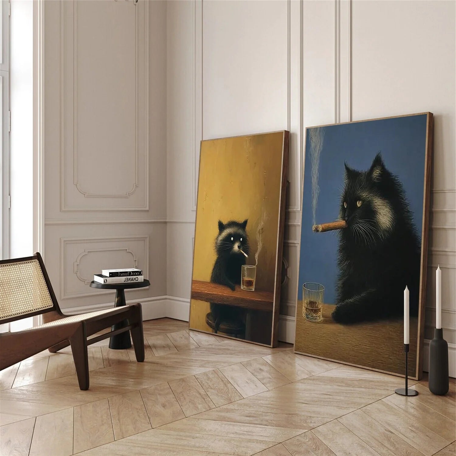 Abstract Animal Wall Art Set of 2 #AL203