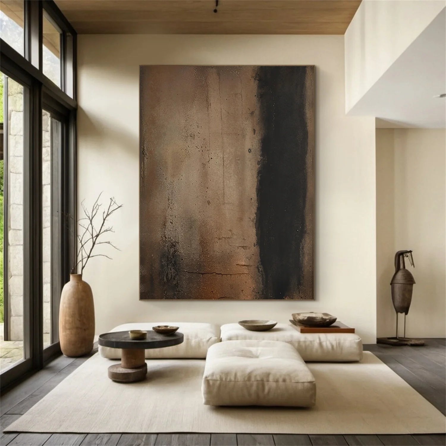 Beige and Brown Abstract Tranquility #WS514