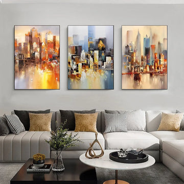 Abstract Canvas Art Set of 3 #WS679