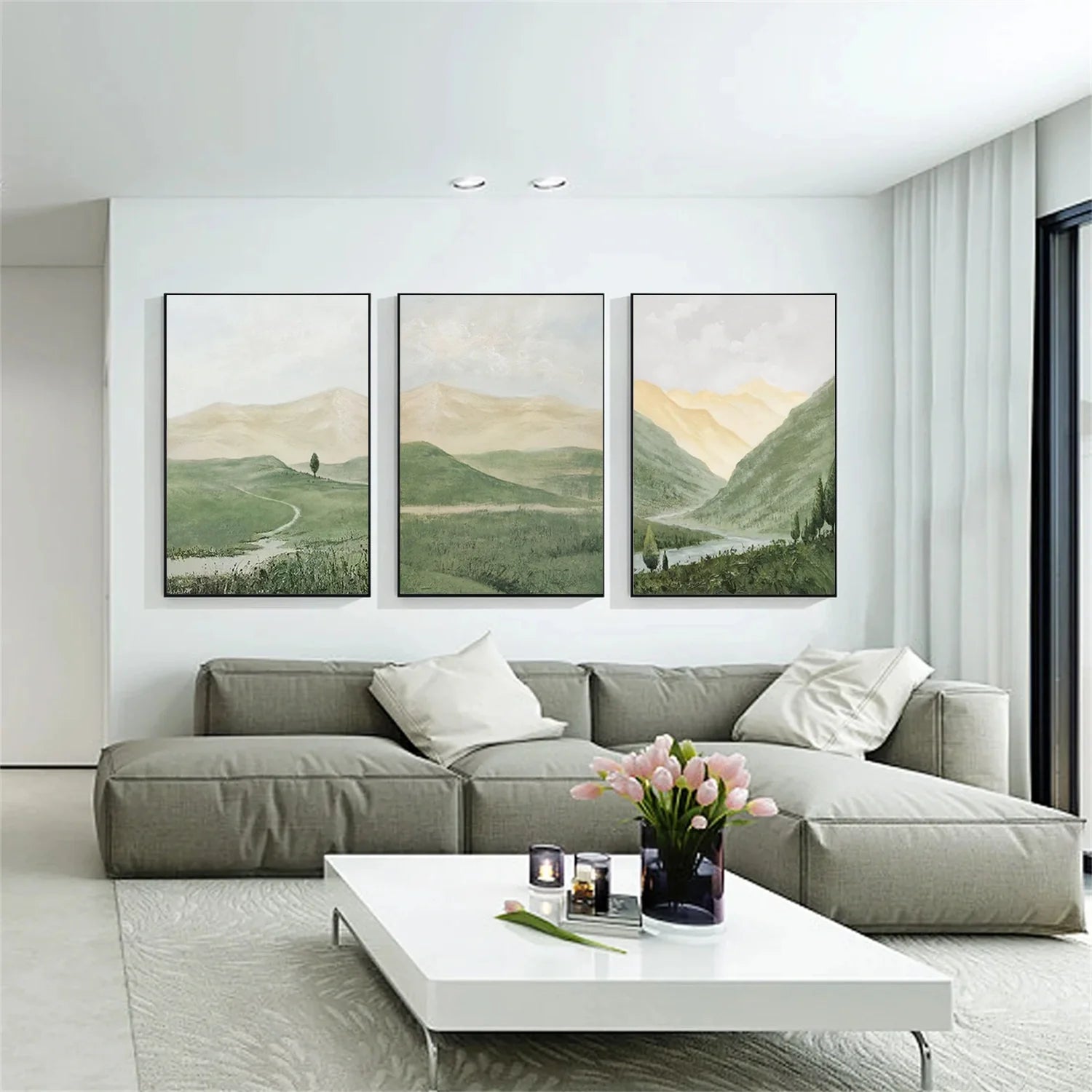 Minimalist Mountain Canvas Art Set of 3 #MM260