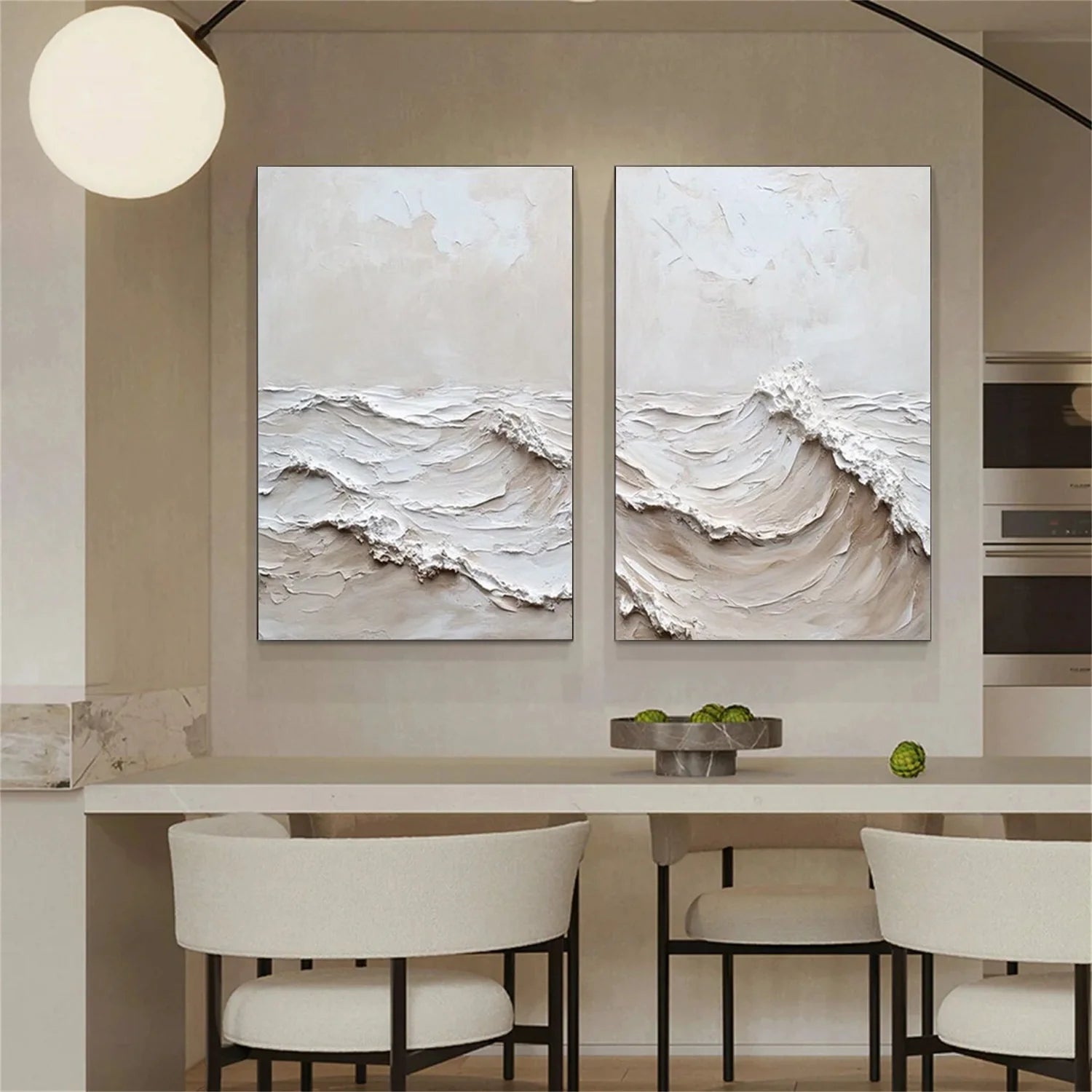 Sea & Sky Abstract Textured Wall Art Set of 2 #MS202