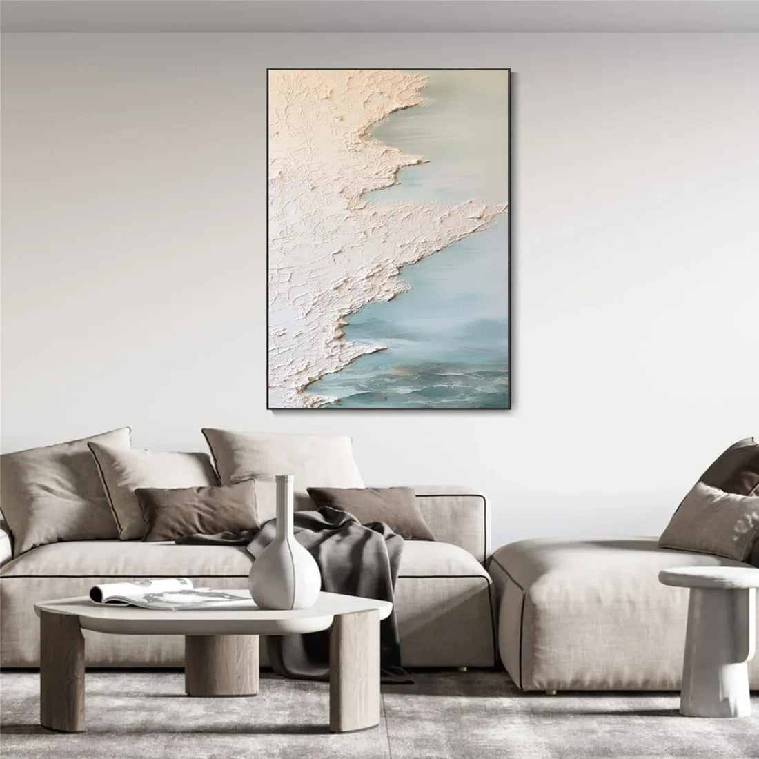 Sea & Sky Abstract Textured Wall Art #MS146