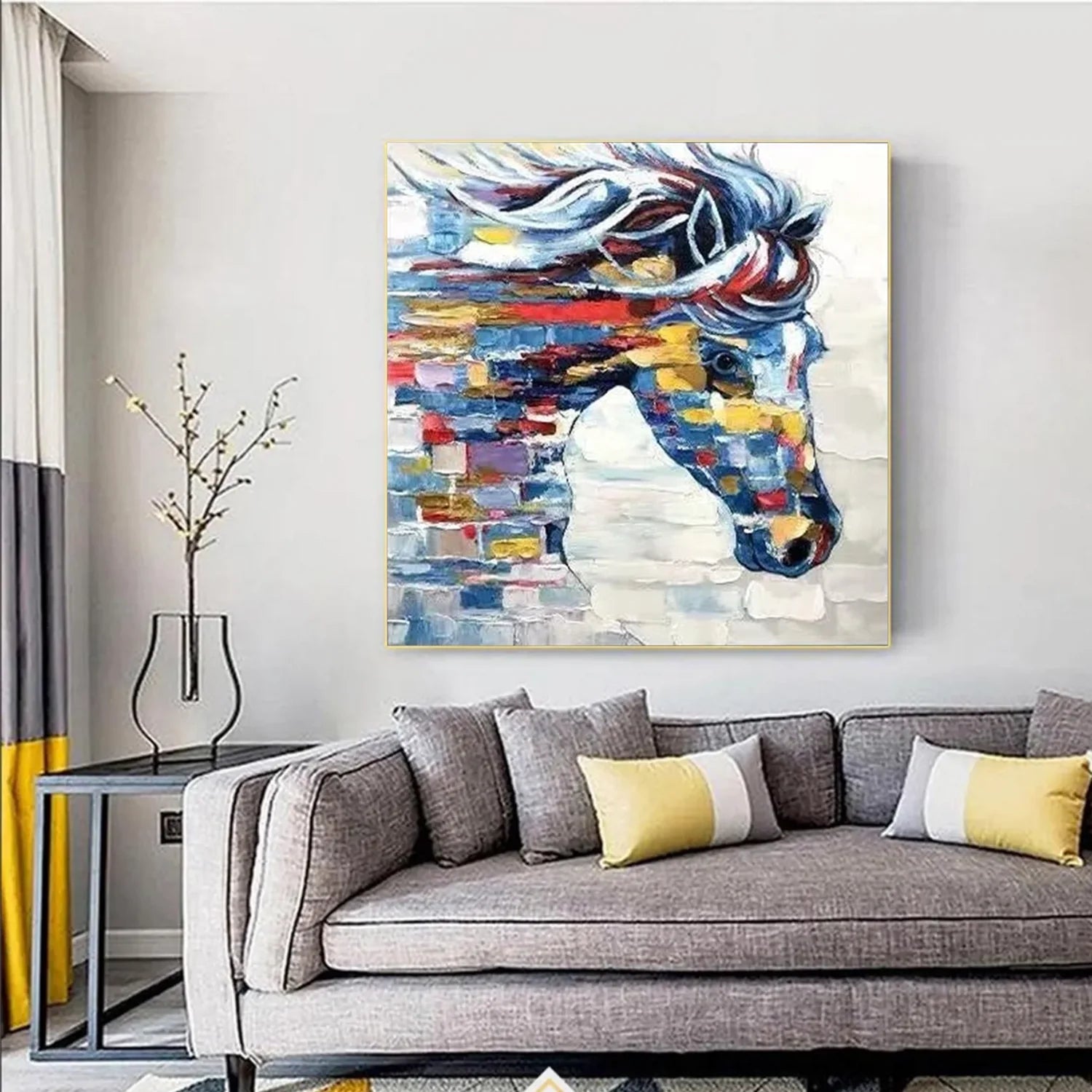 Abstract Animal Horse Wall Art #AL140