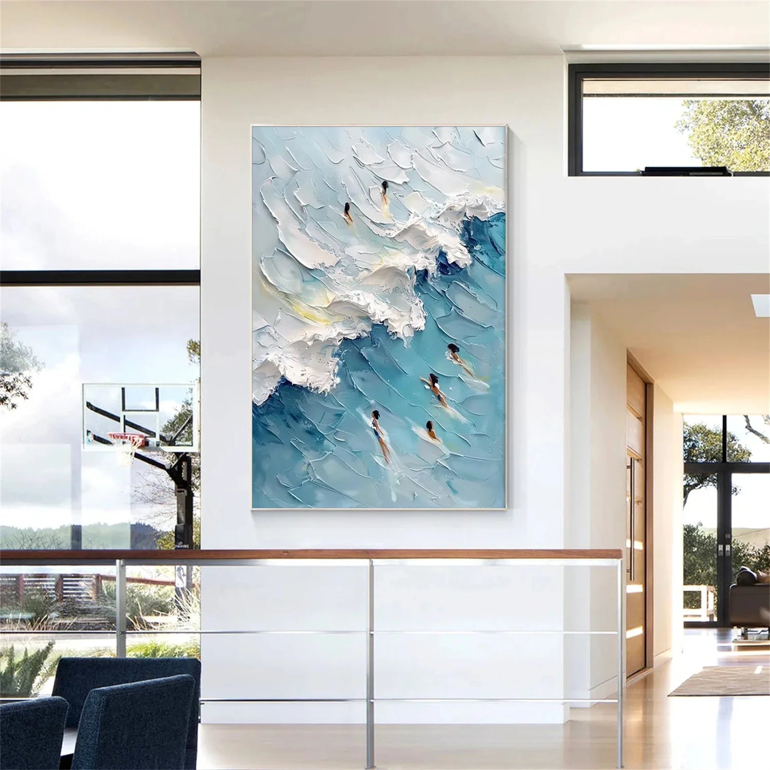 Swimming Sport Textured Wall Art #SA013
