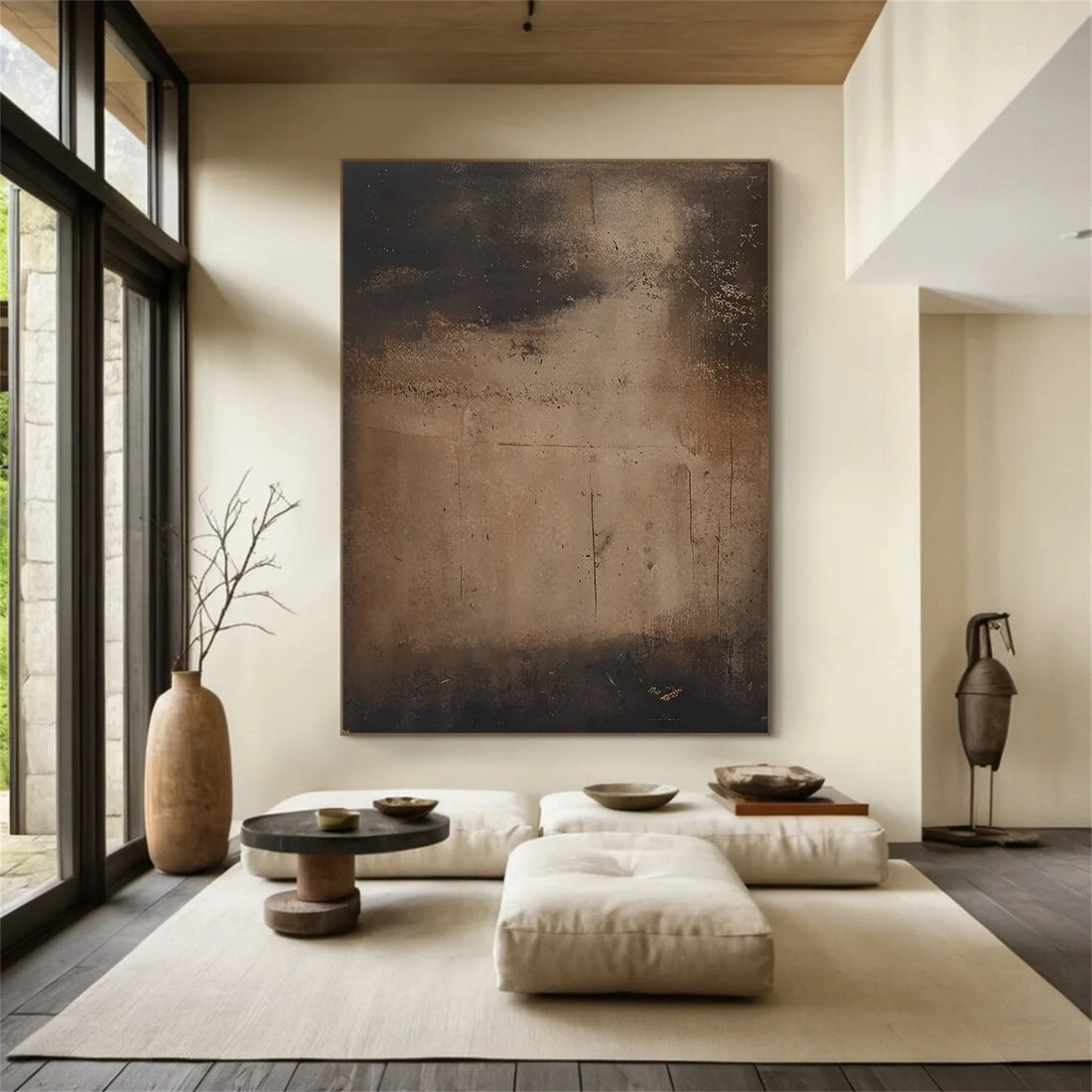 Beige and Brown Abstract Tranquility #WS513